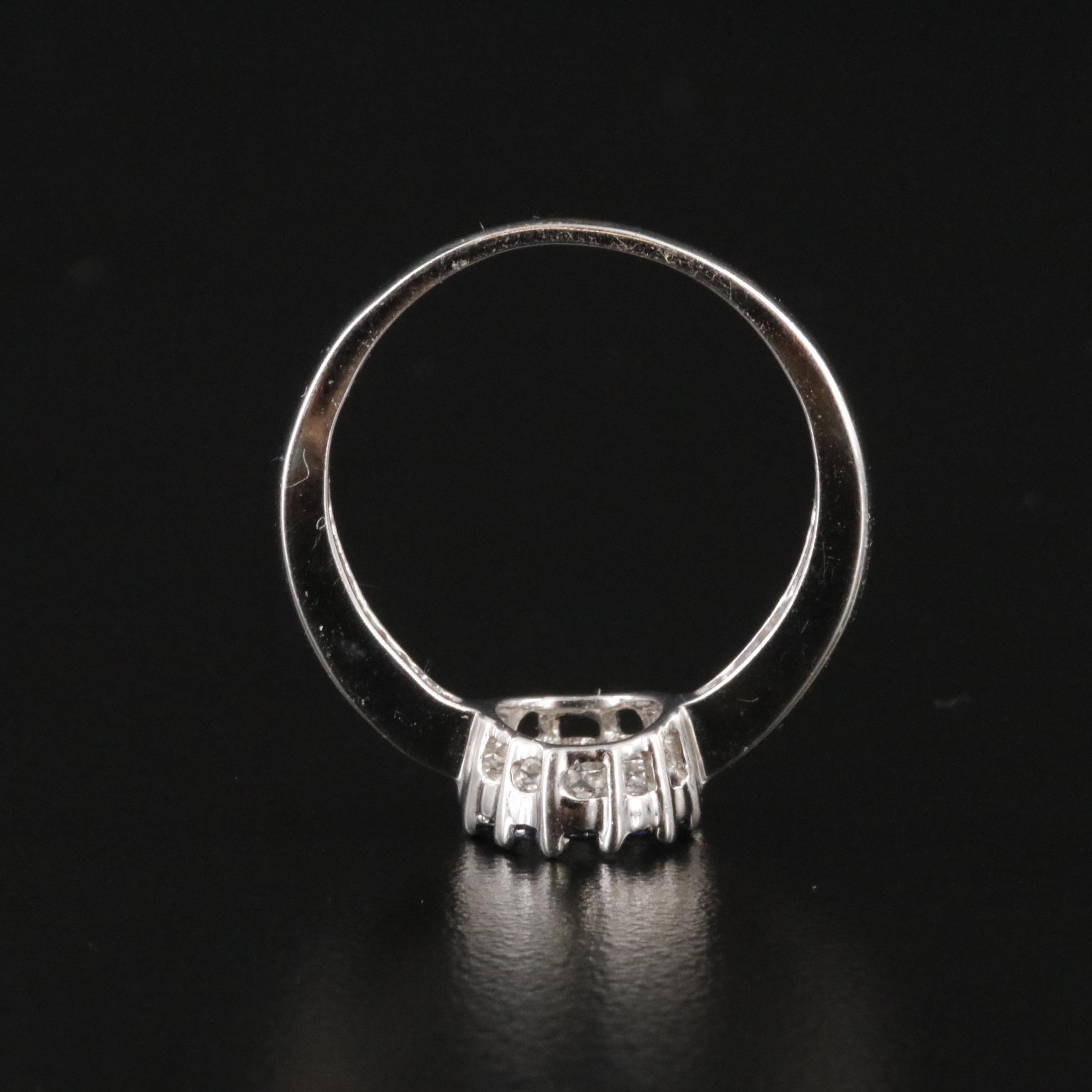 18K Diamond and Sapphire Ring