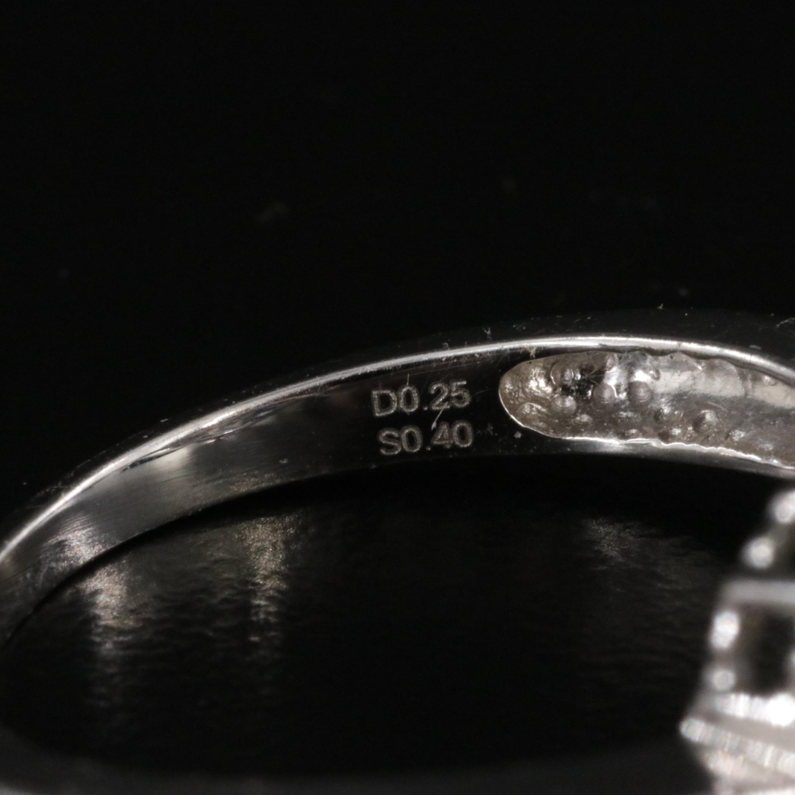 18K Diamond and Sapphire Ring