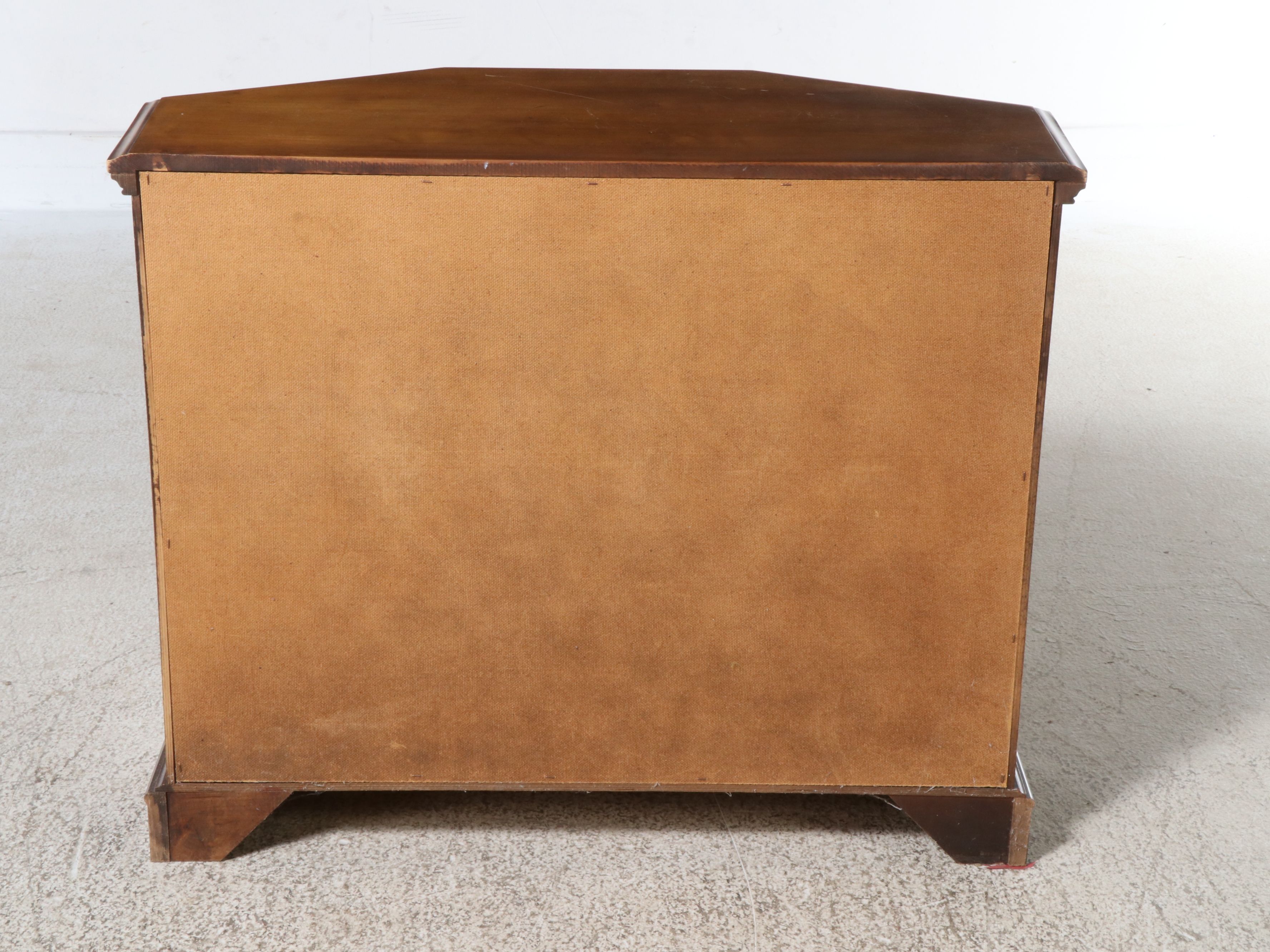 Butler Mediterranean Style Maple Console Cabinet with Mirror, 1960s