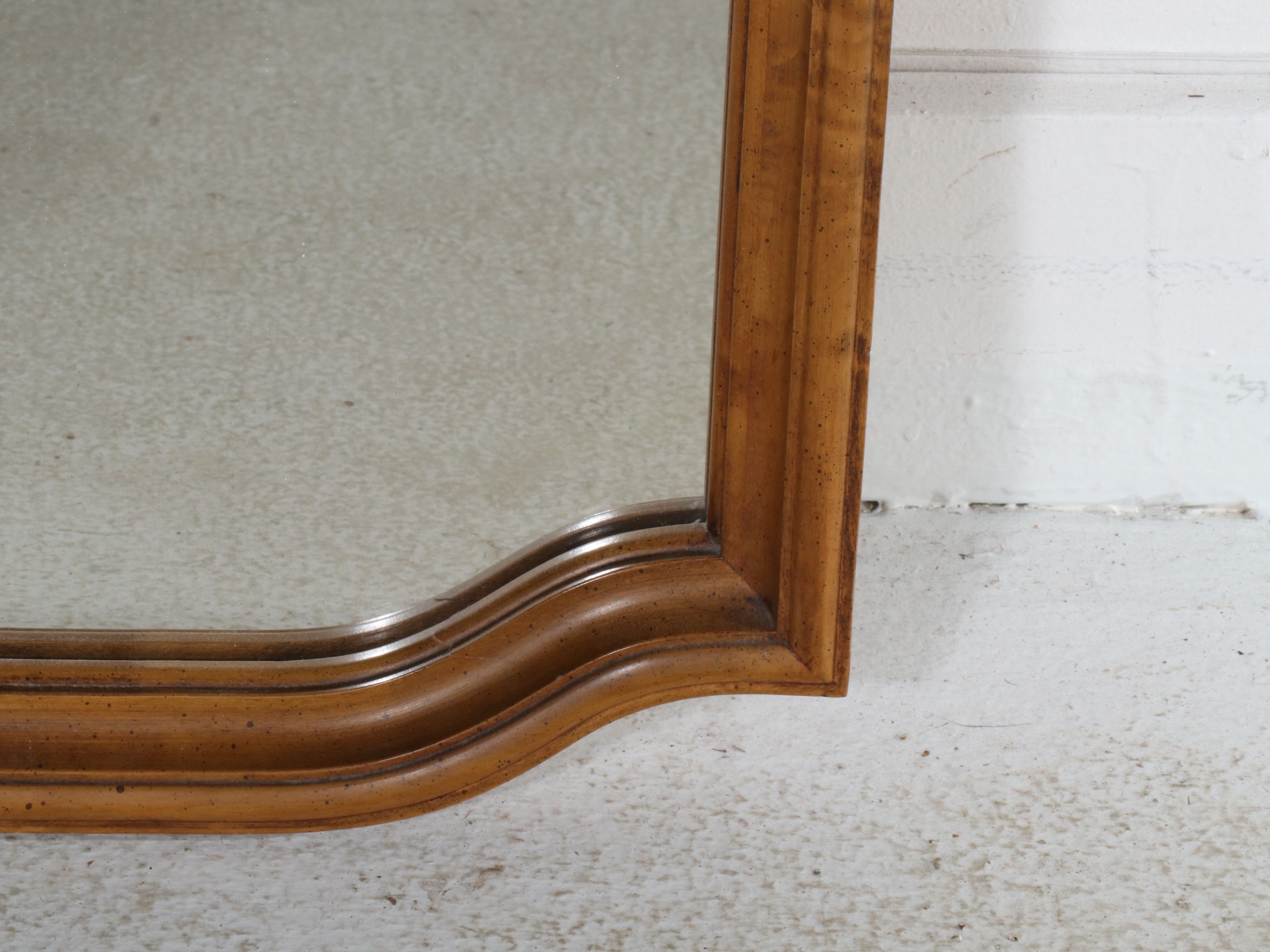 Butler Mediterranean Style Maple Console Cabinet with Mirror, 1960s