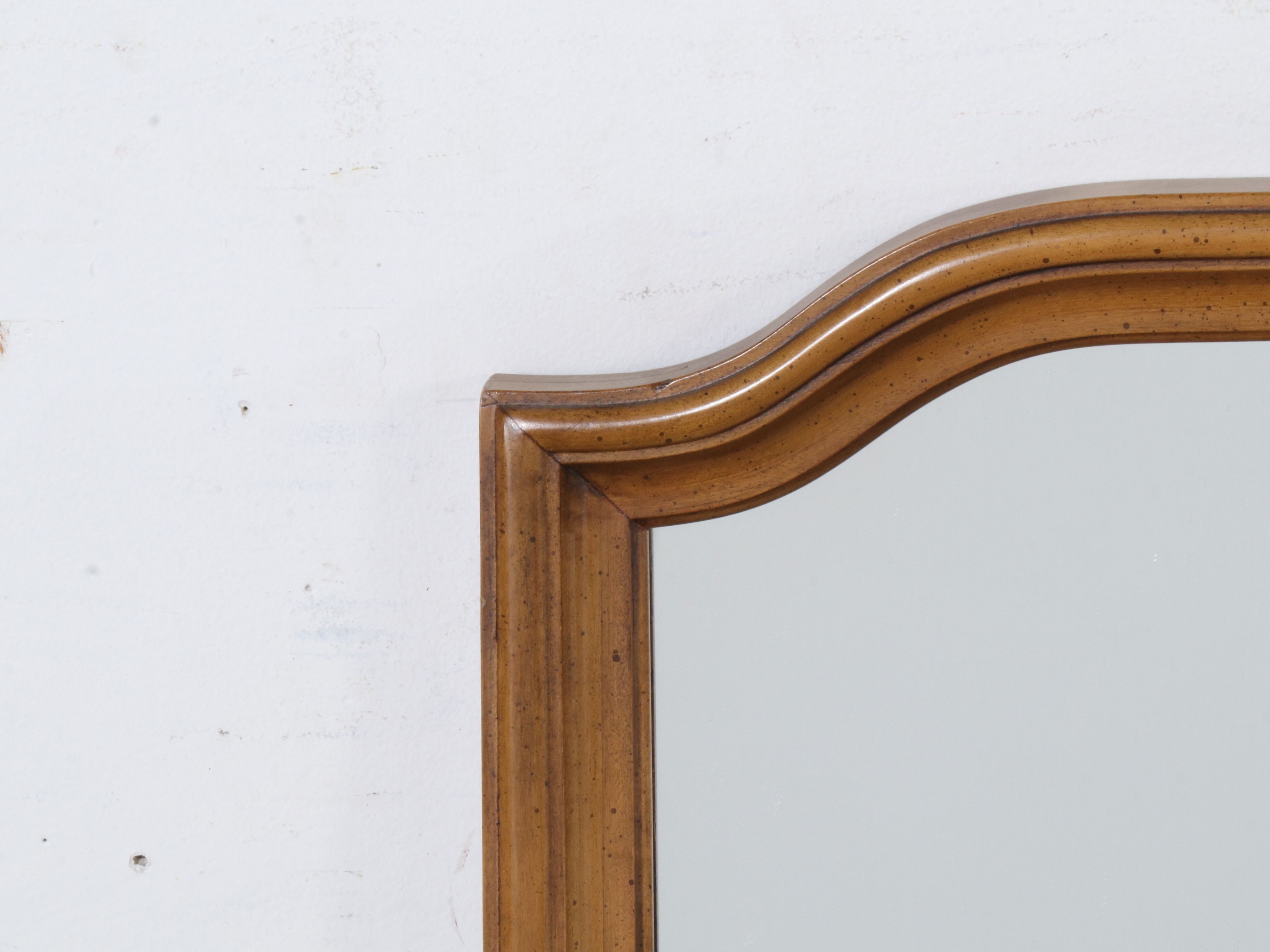 Butler Mediterranean Style Maple Console Cabinet with Mirror, 1960s