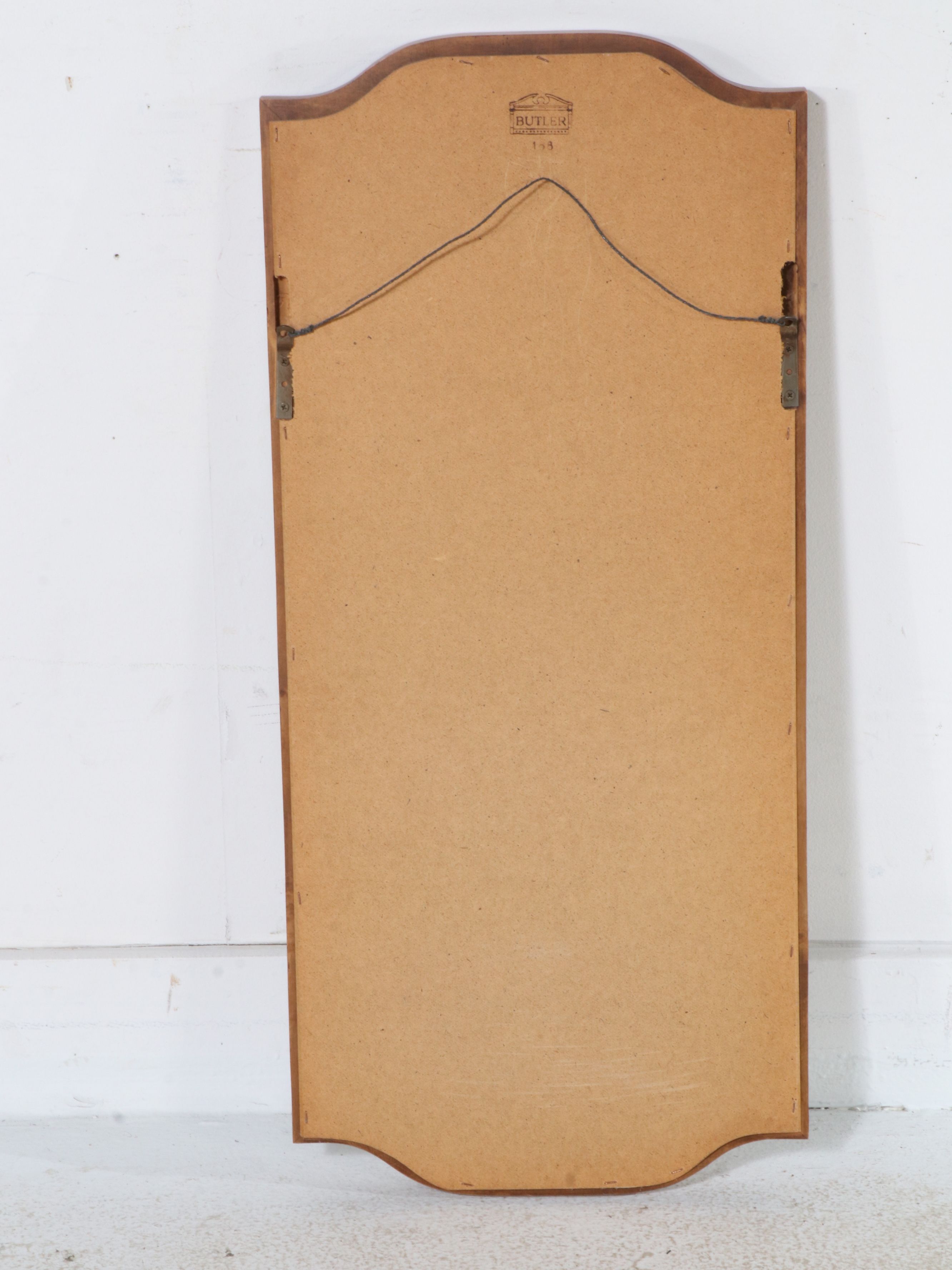 Butler Mediterranean Style Maple Console Cabinet with Mirror, 1960s