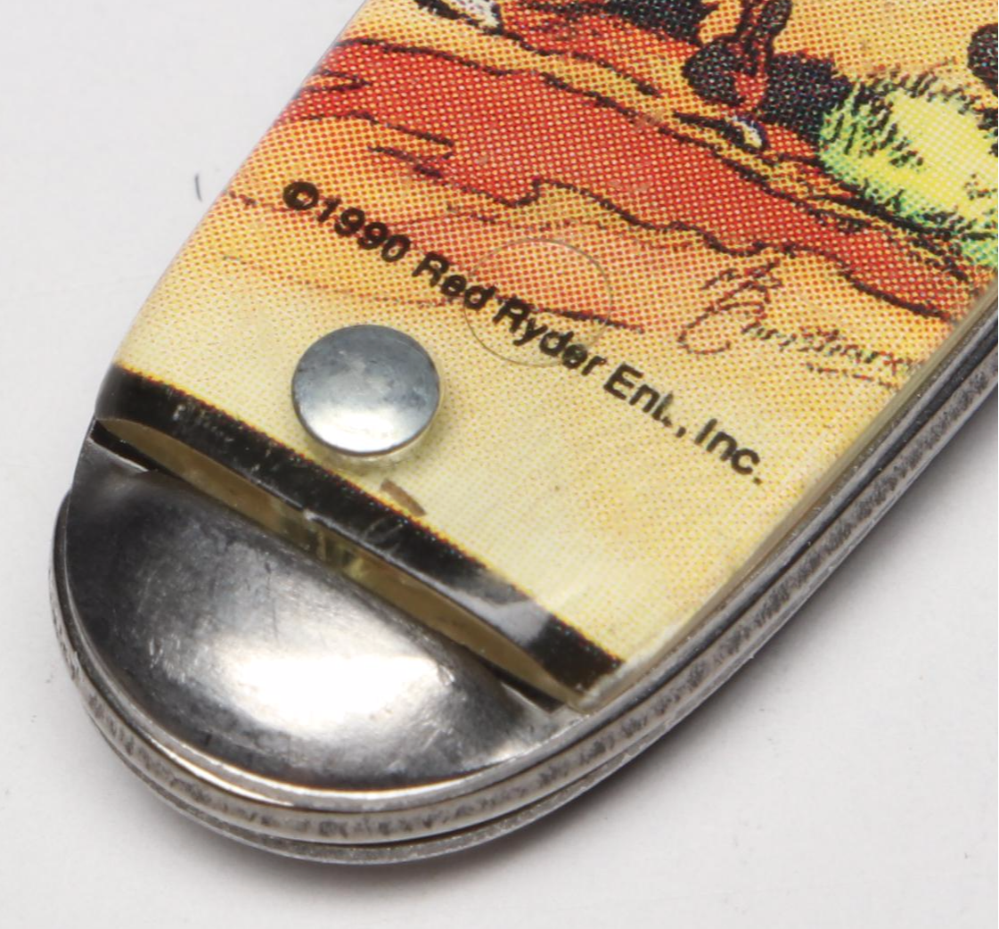 Smoky Mountain Knife Works "Red Ryder" Belt Buckle with Folding Knife