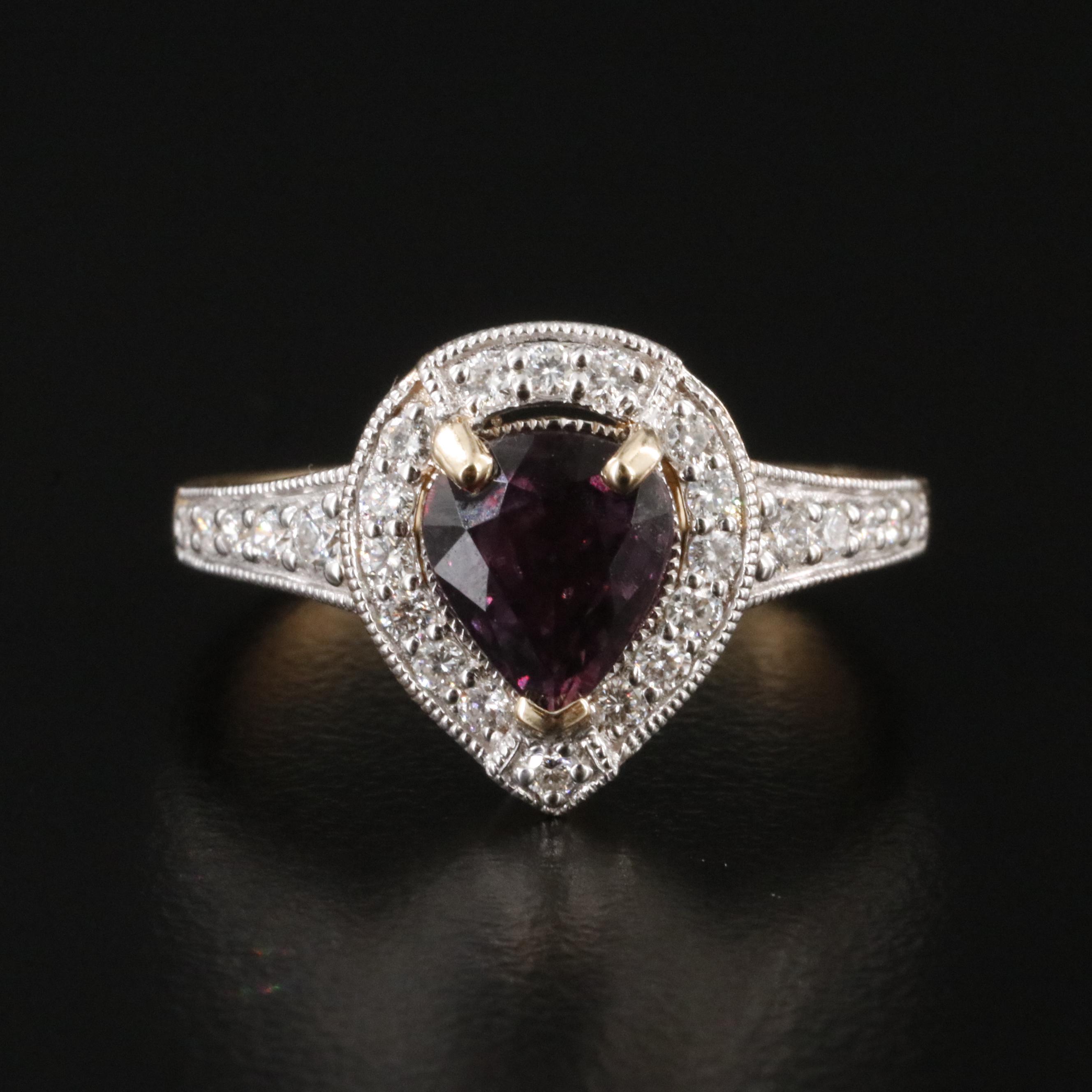 14K Sapphire and Diamond Ring