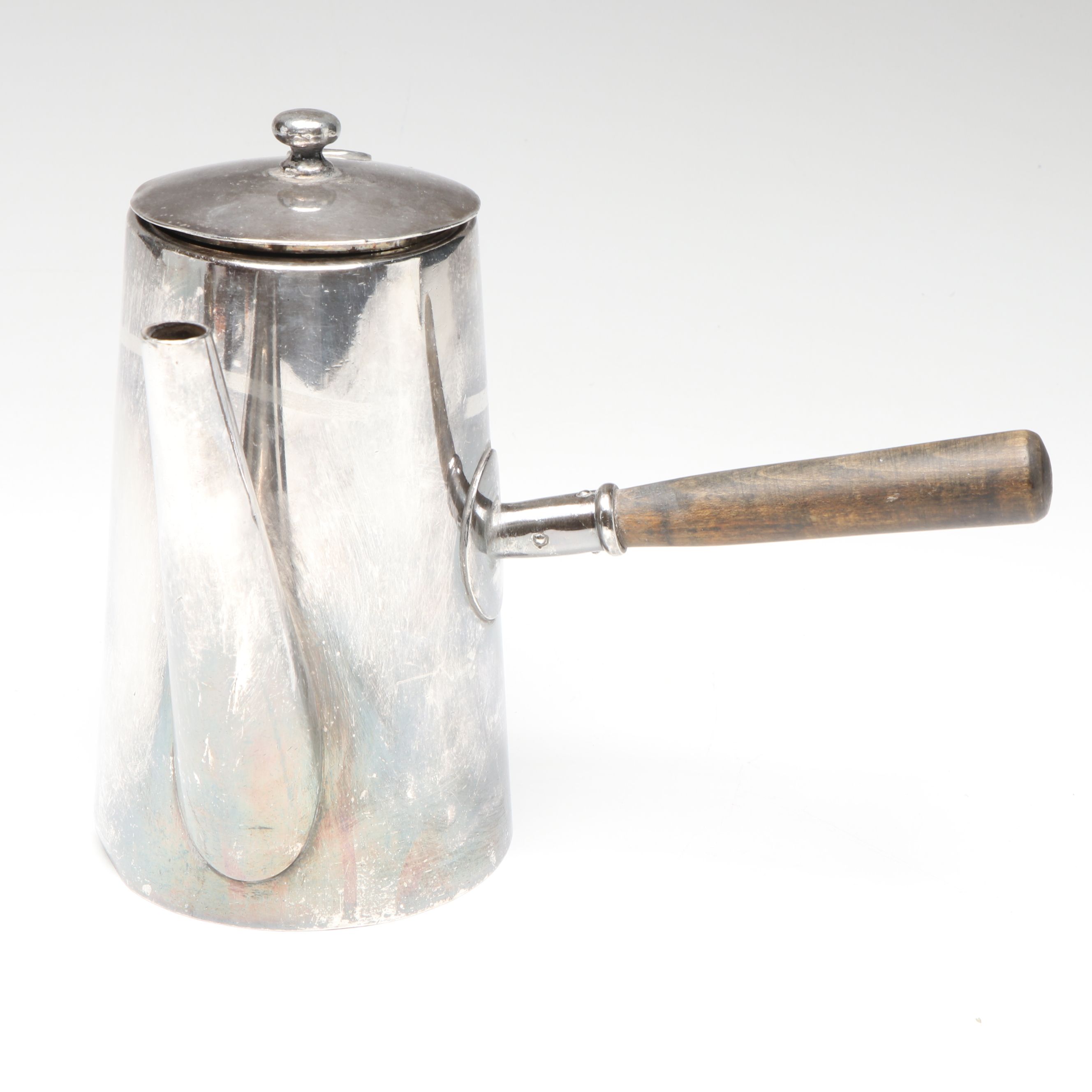 Georgian Bay Lines Silver Plate Coffee Pot with Table Lighter and Cup