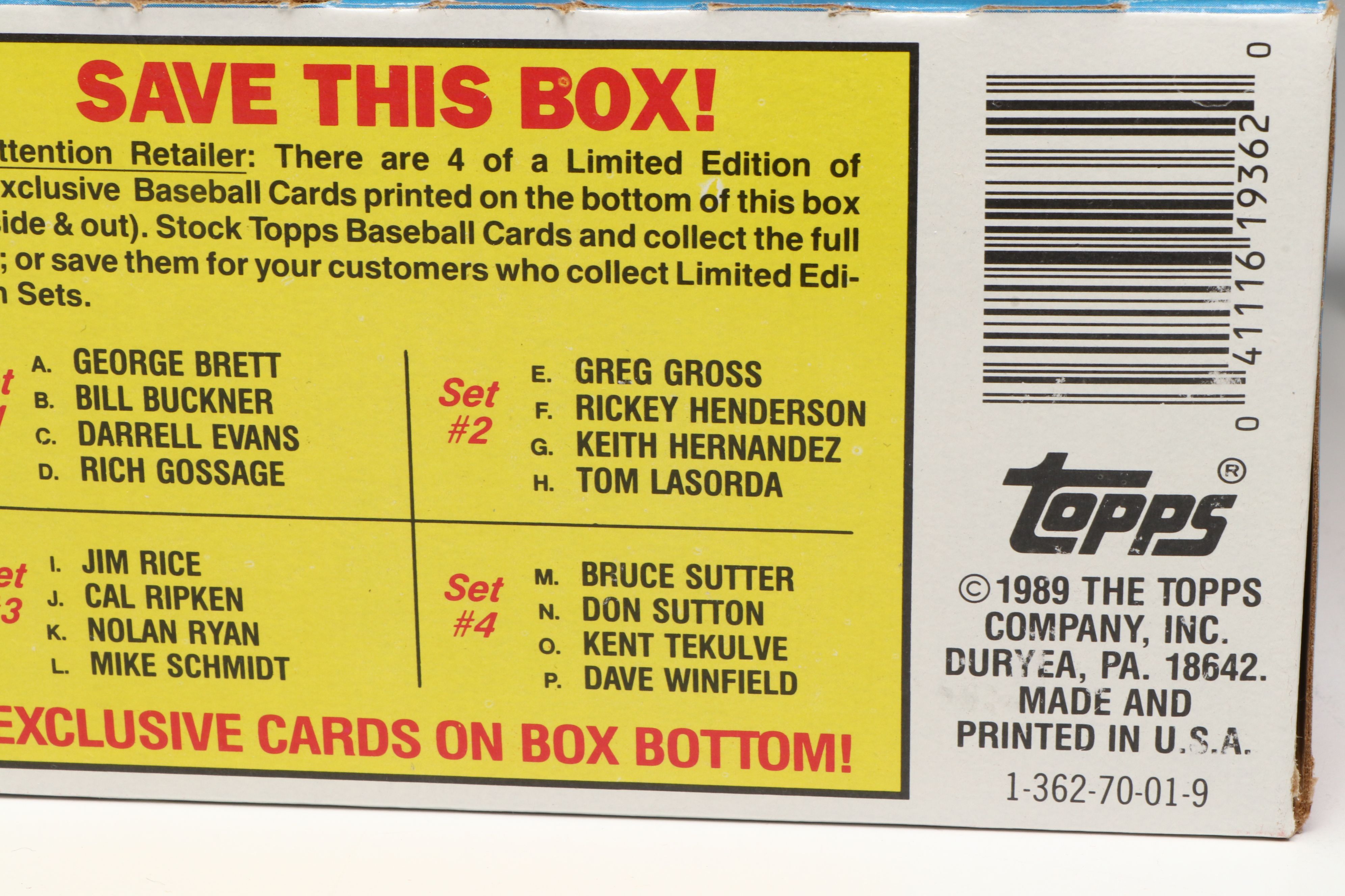 Topps Bubble Gum Major League Baseball Cards, 1985