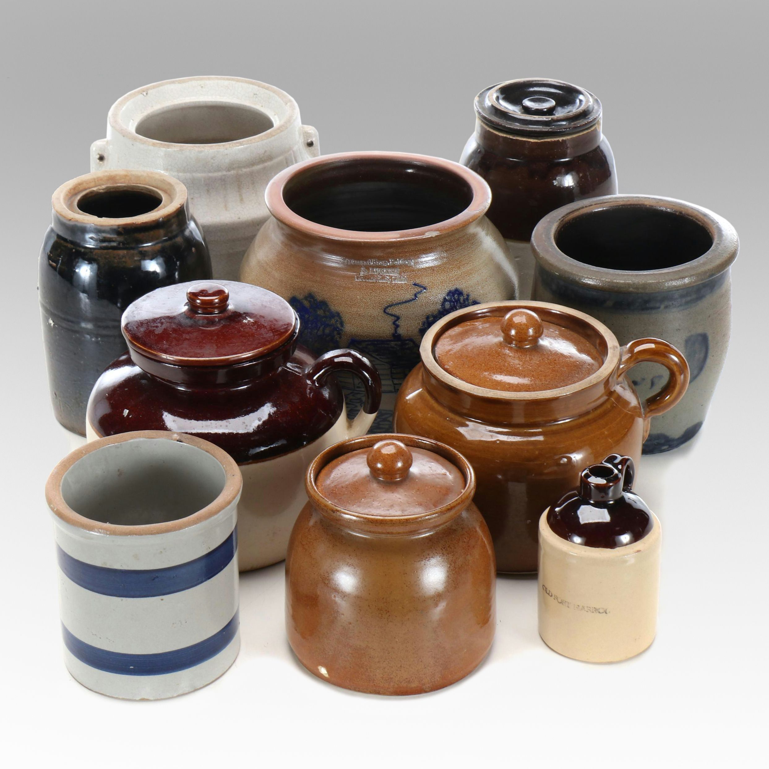 Bean Pots with Other Crocks, 20th Century