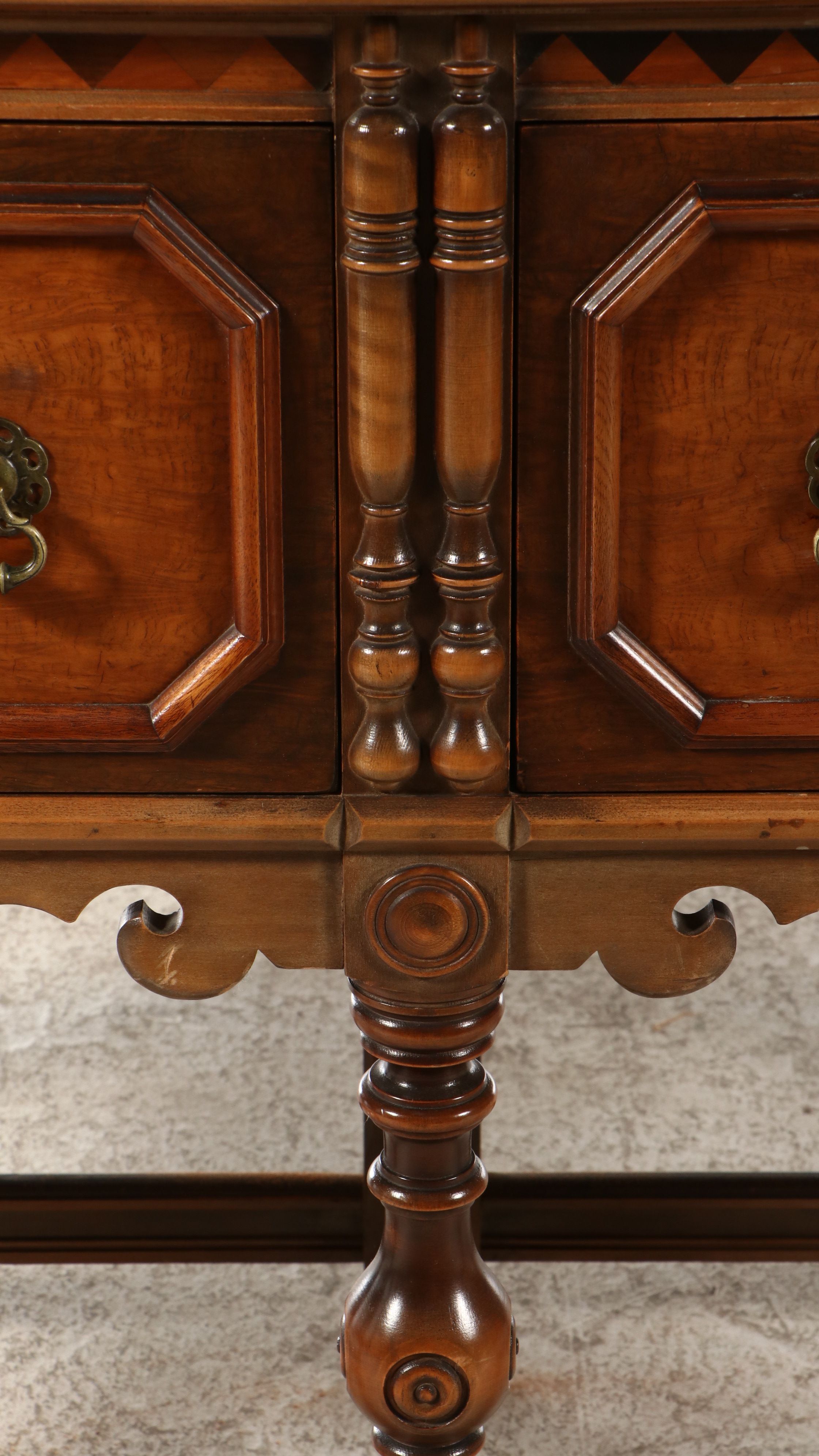 Berkey & Gay Jacobean Style Walnut Sideboard , 1920s
