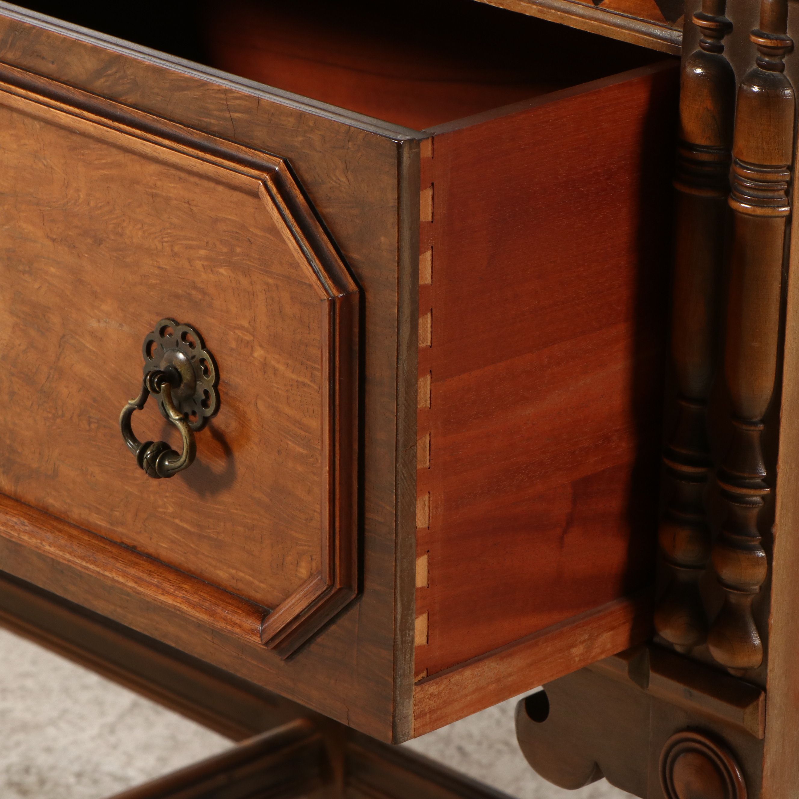 Berkey & Gay Jacobean Style Walnut Sideboard , 1920s