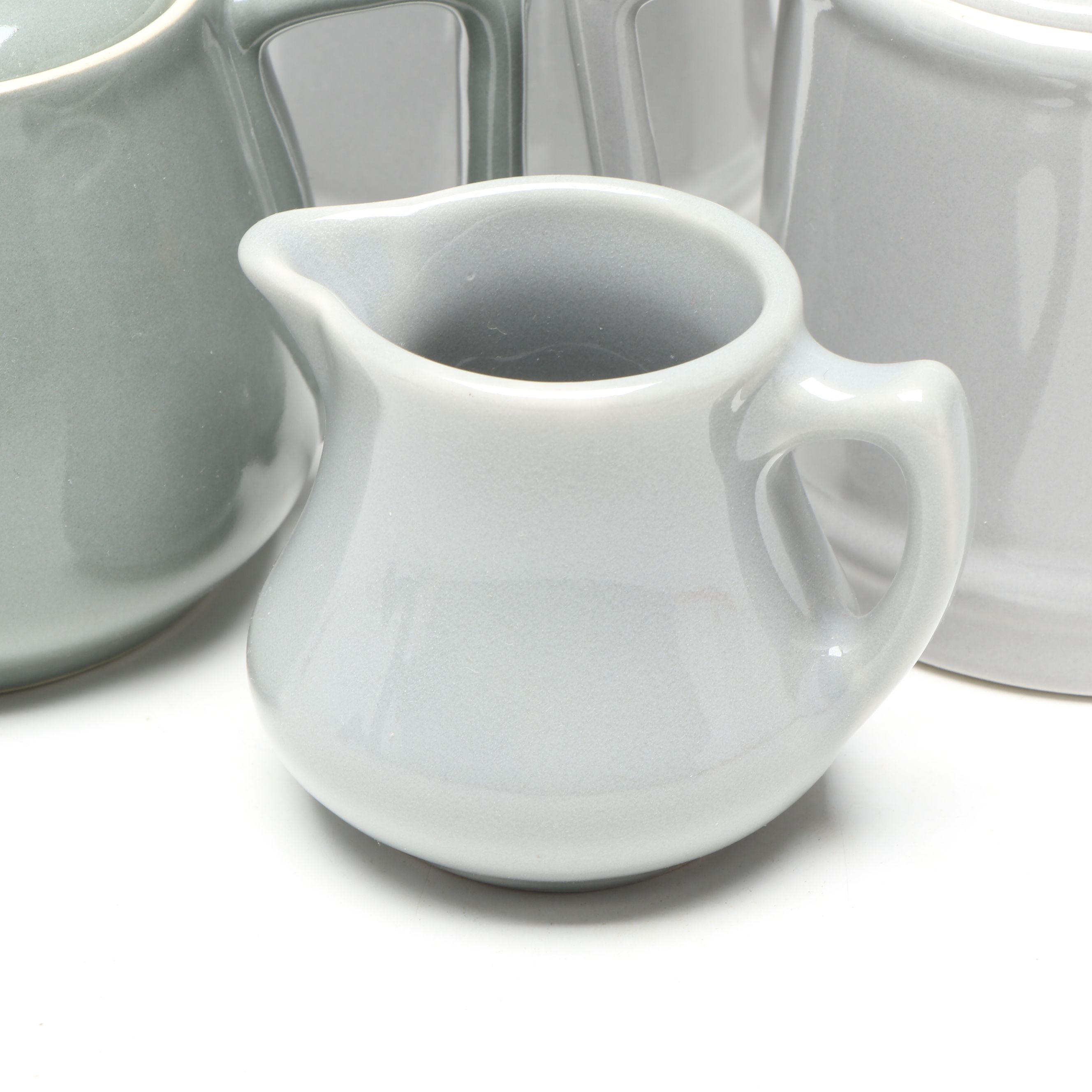 SS United States Photographic Dish with Hall China Tea/Coffee Service and Flags