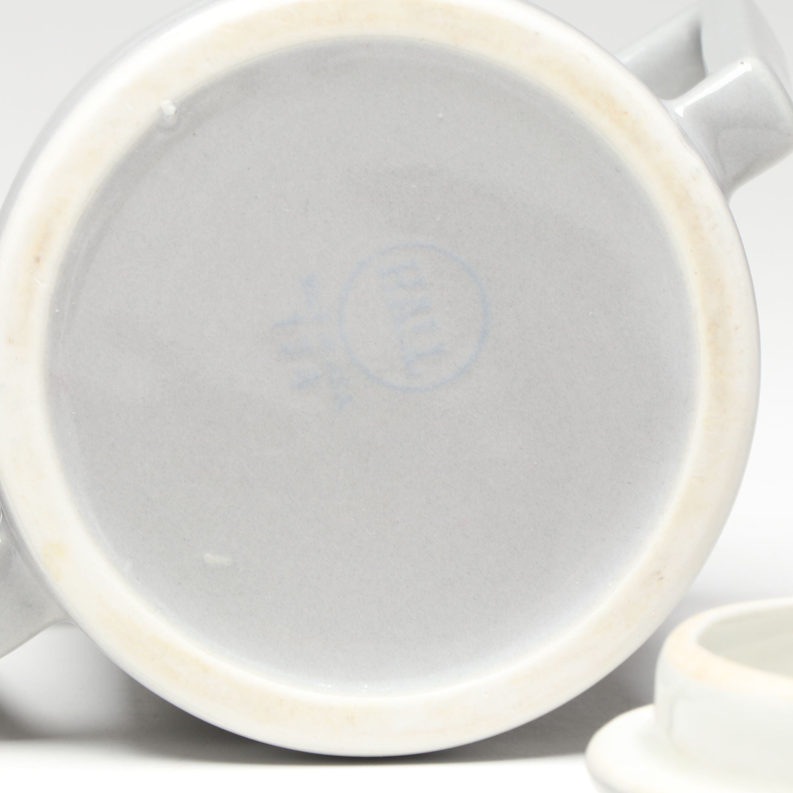 SS United States Photographic Dish with Hall China Tea/Coffee Service and Flags