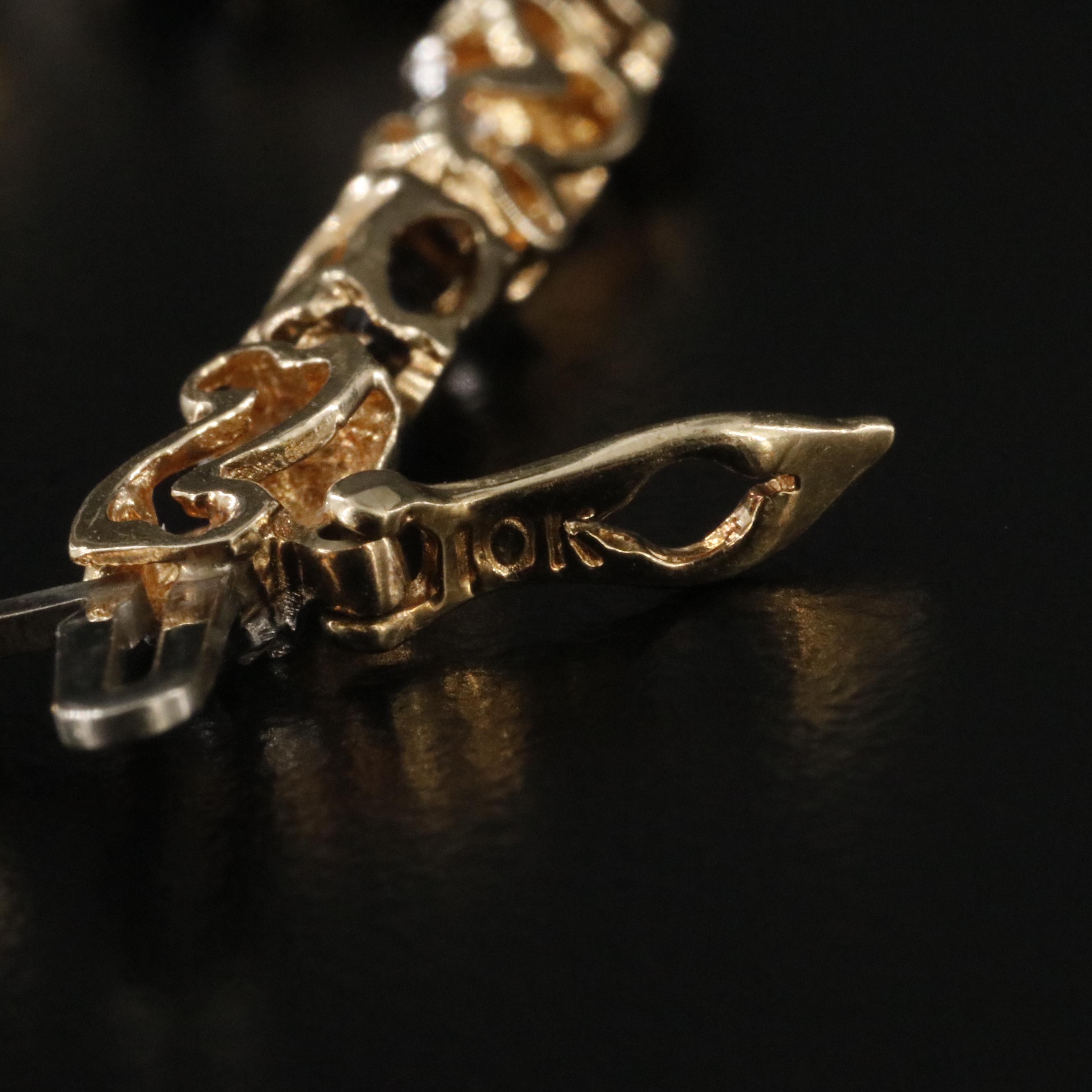 10K Sapphire and Diamond Bracelet