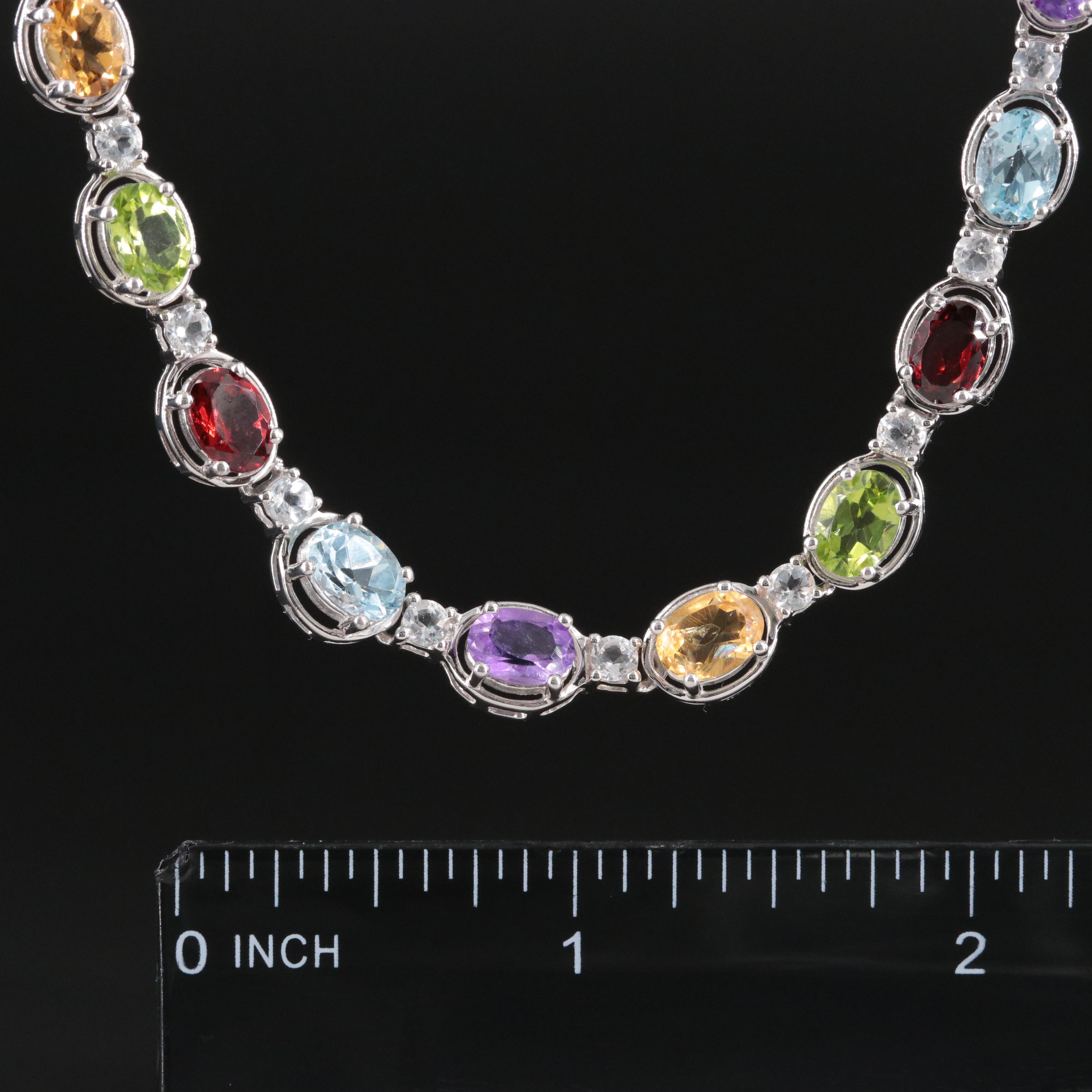 Sterling Gemstone Necklace