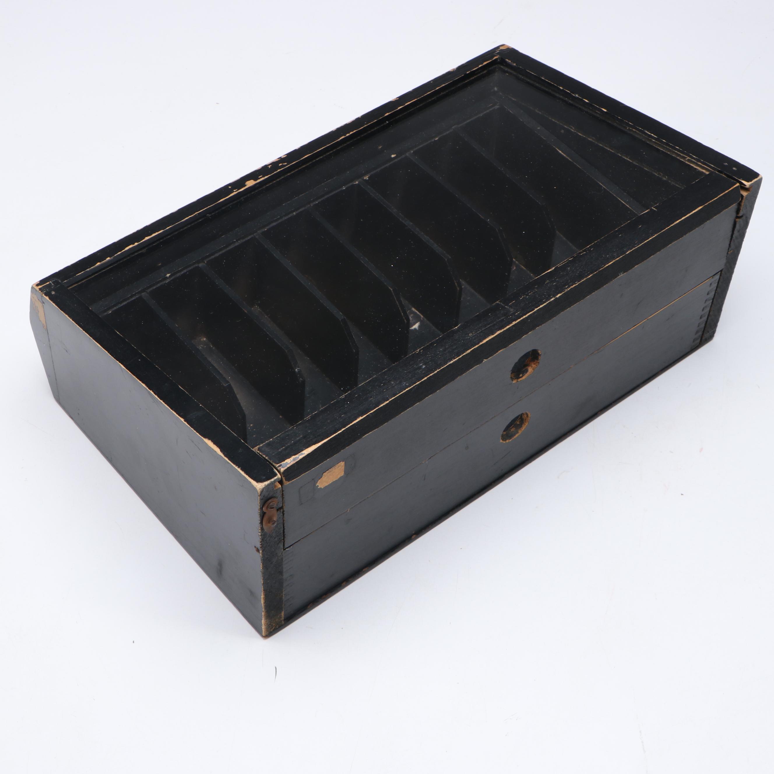 Foster Black Wooden Advertising Store Display, Early to Mid-20th Century