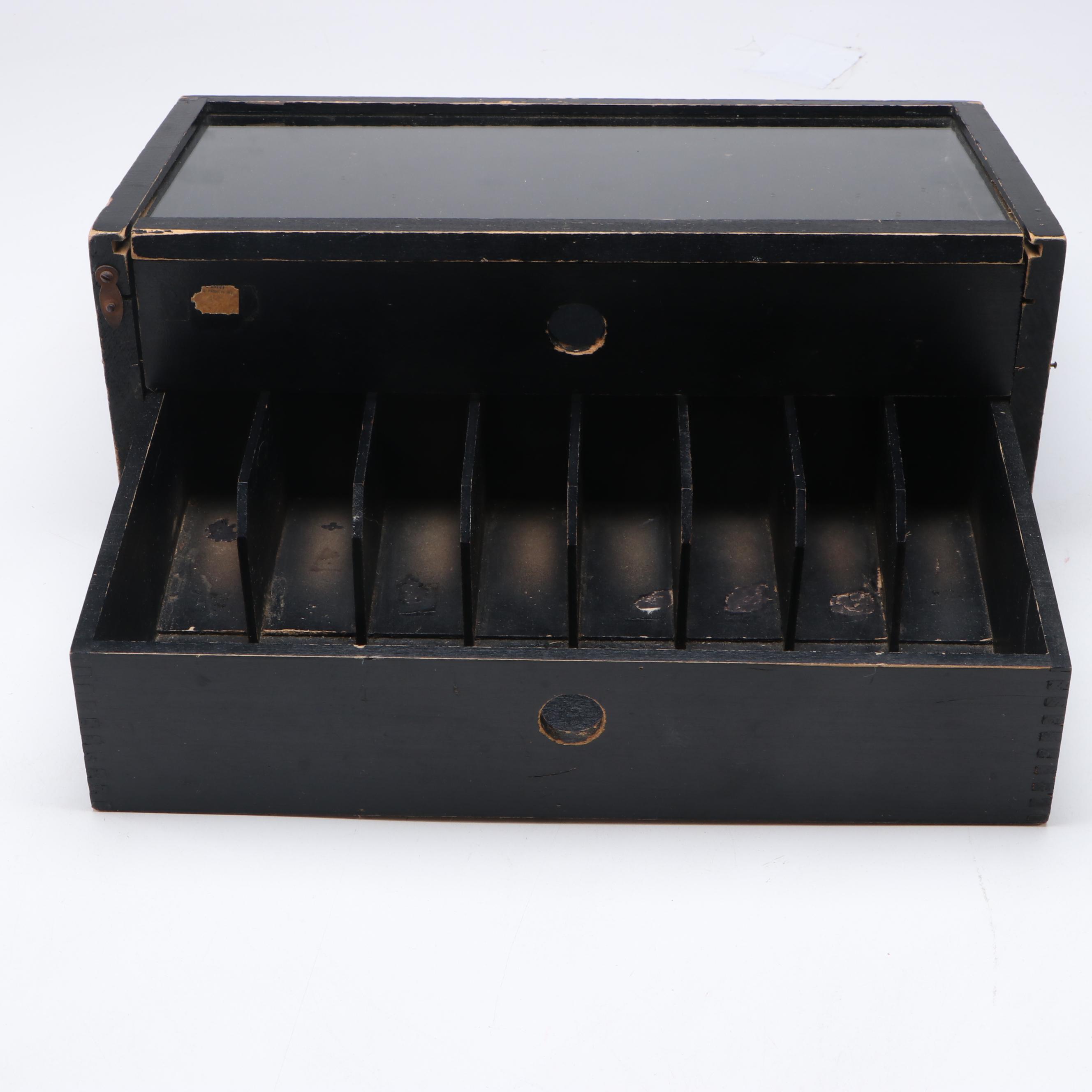 Foster Black Wooden Advertising Store Display, Early to Mid-20th Century