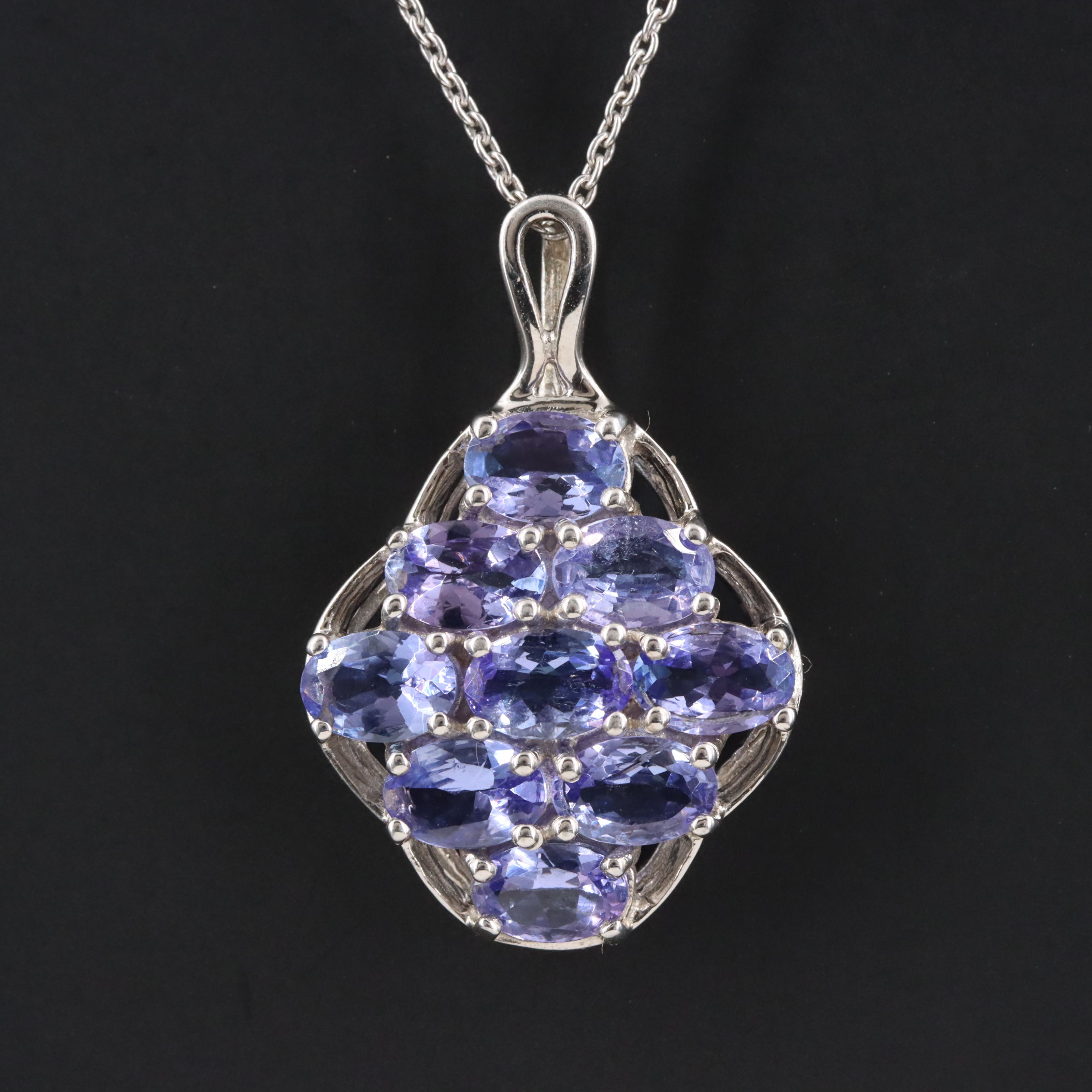 Sterling Tanzanite Pendant Necklace