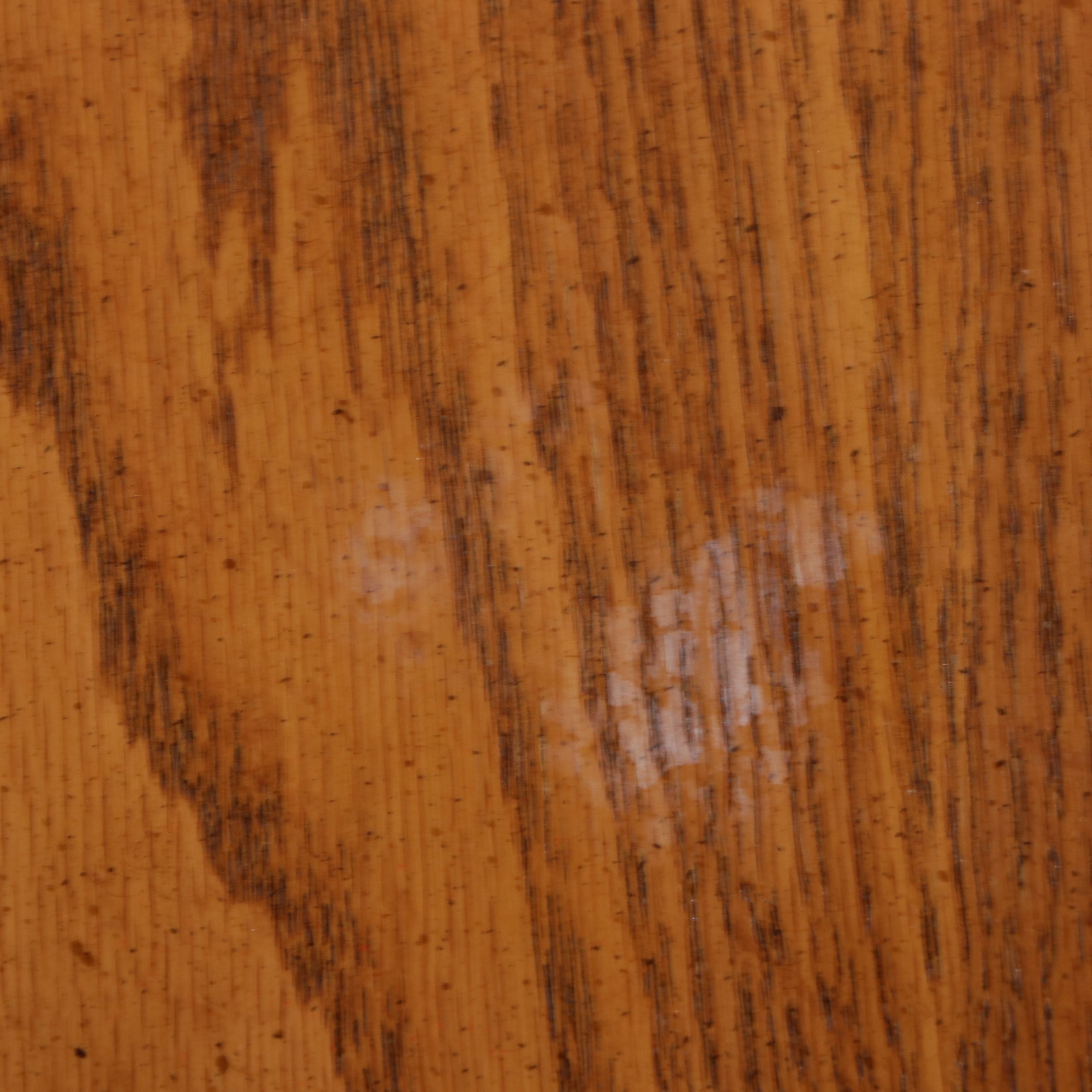 Oak Dining Table with Five Pressed Back Dining Chairs