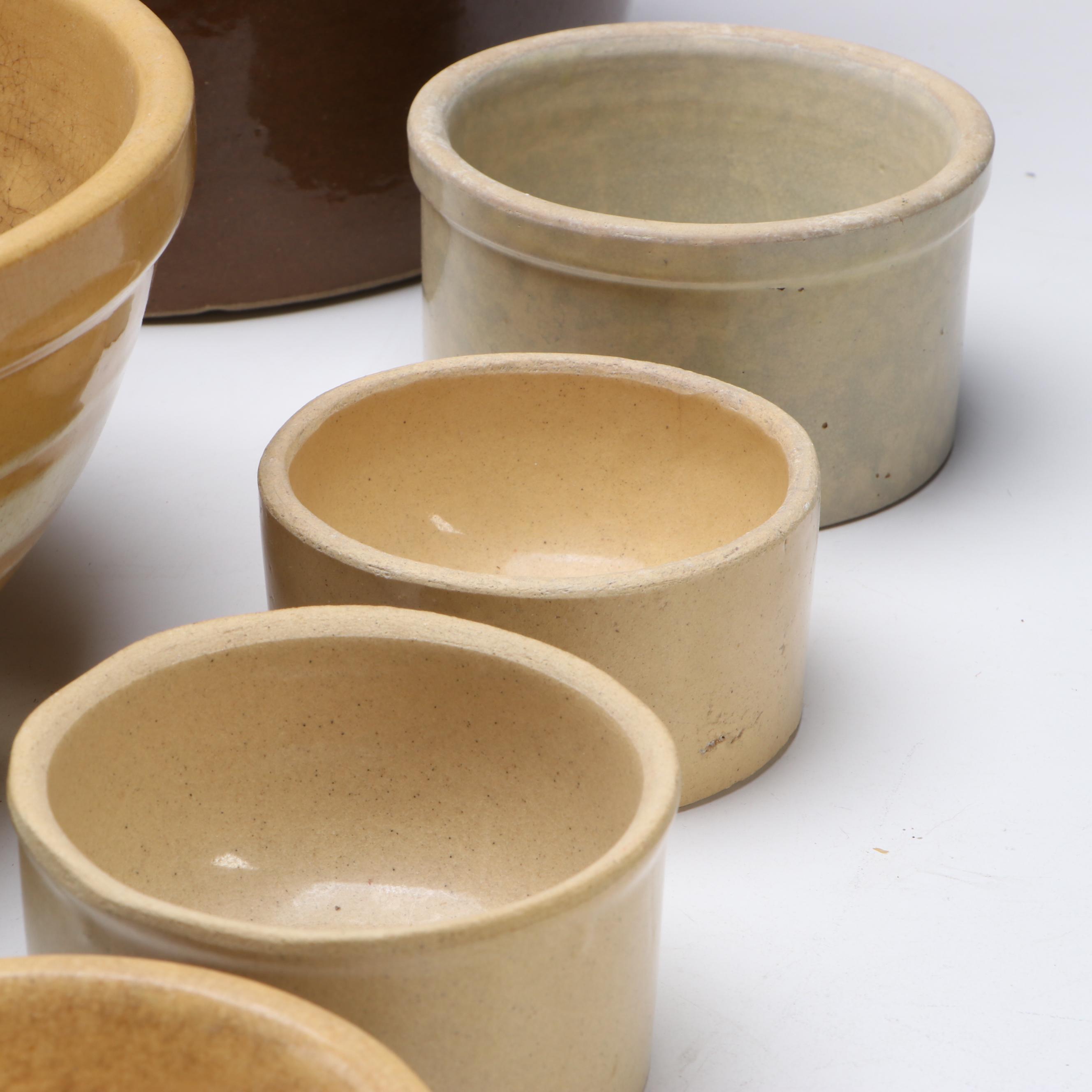 Robinson Ransbottom with Other Ceramic Bowls and Crocks