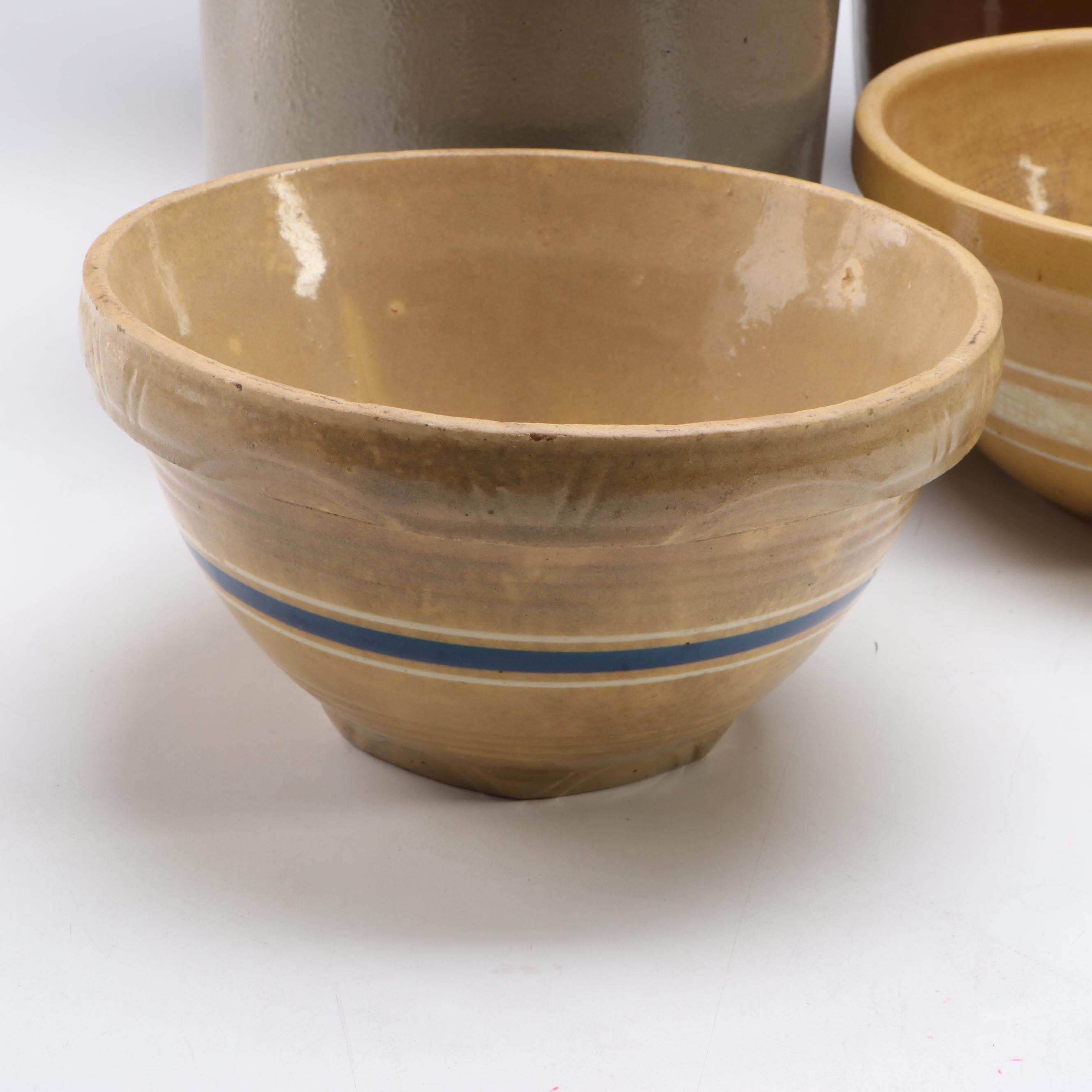 Robinson Ransbottom with Other Ceramic Bowls and Crocks