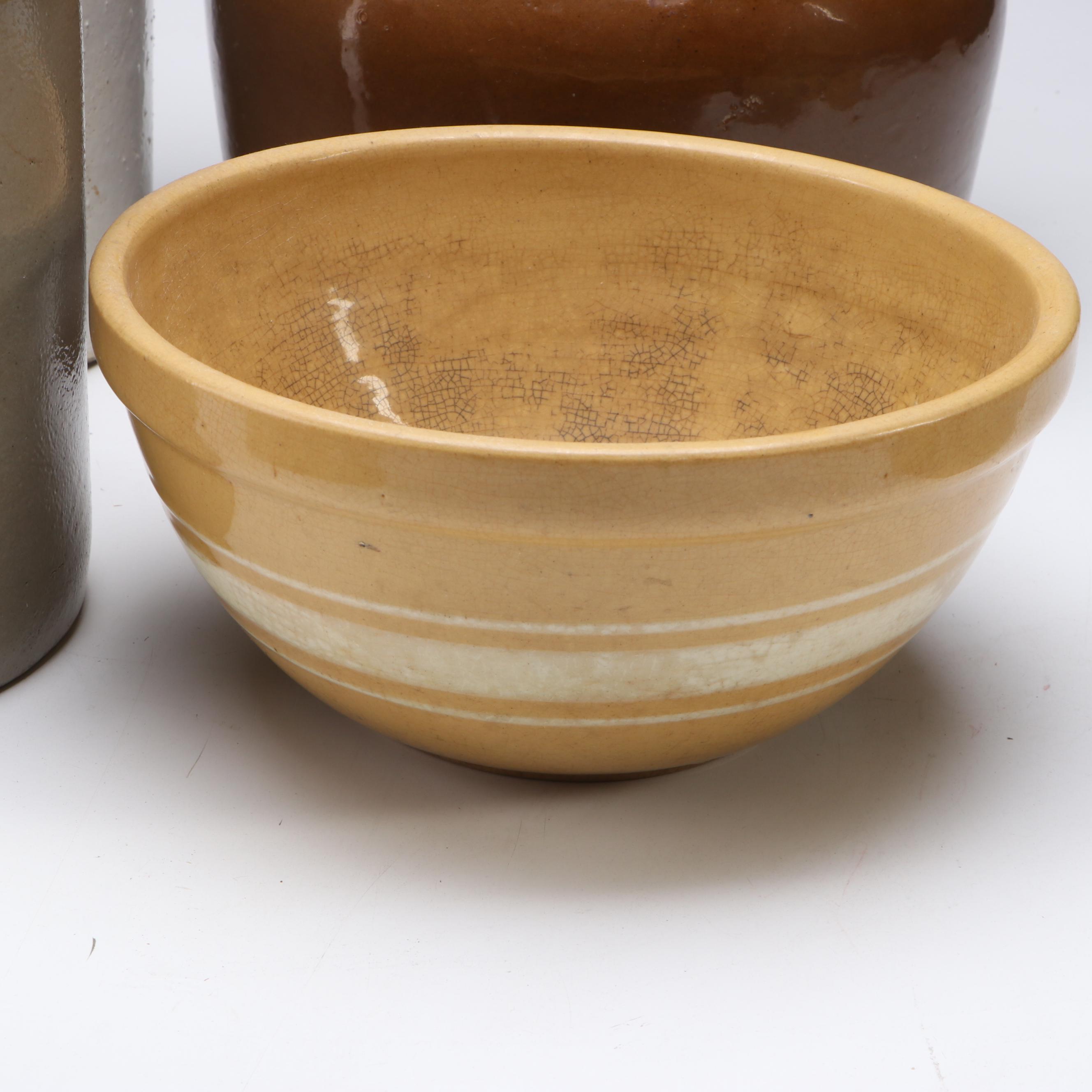 Robinson Ransbottom with Other Ceramic Bowls and Crocks