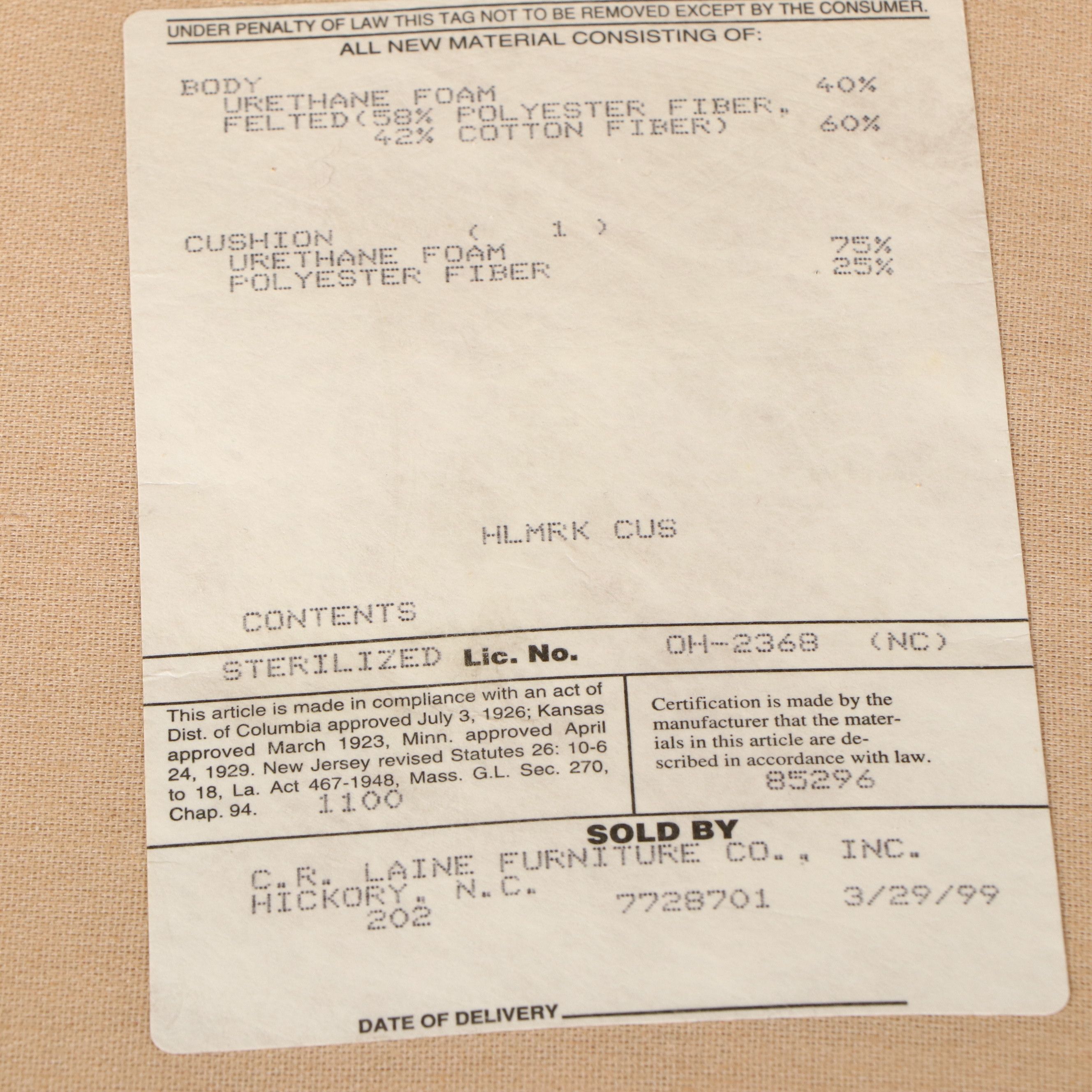 C.R Laine Chippendale Style Mahogany Camel Back Sofa