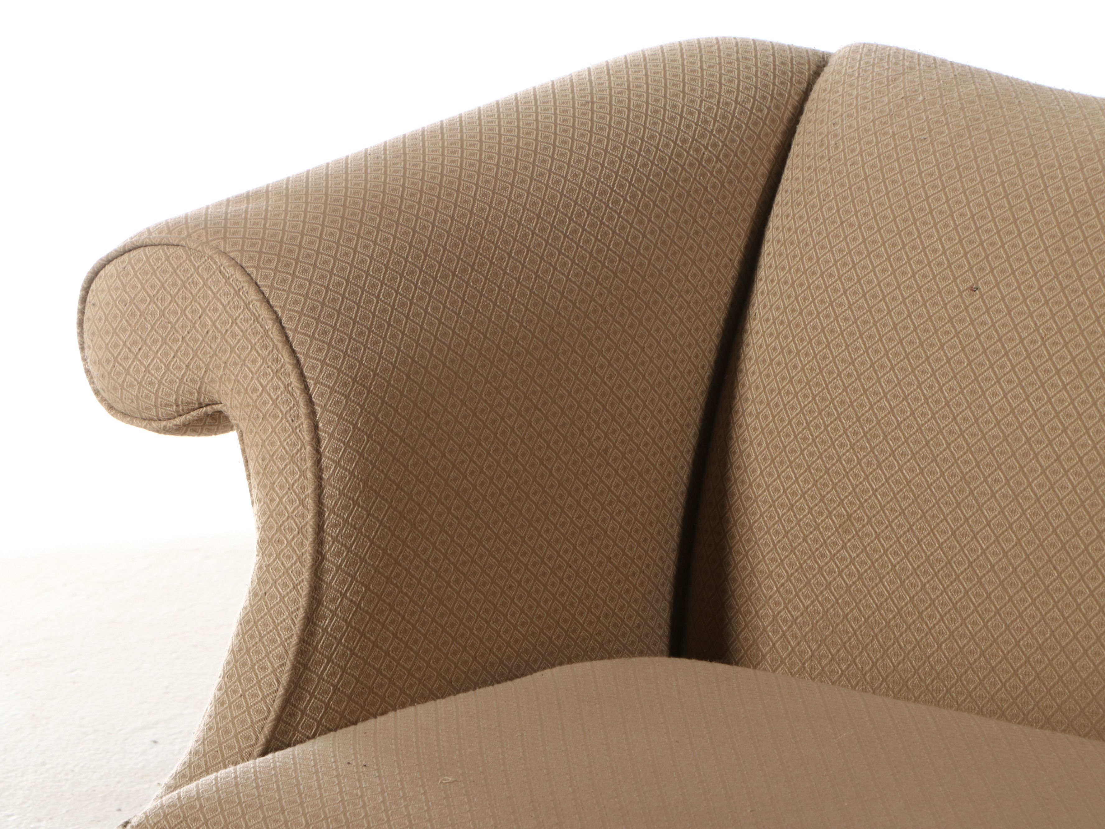 C.R Laine Chippendale Style Mahogany Camel Back Sofa