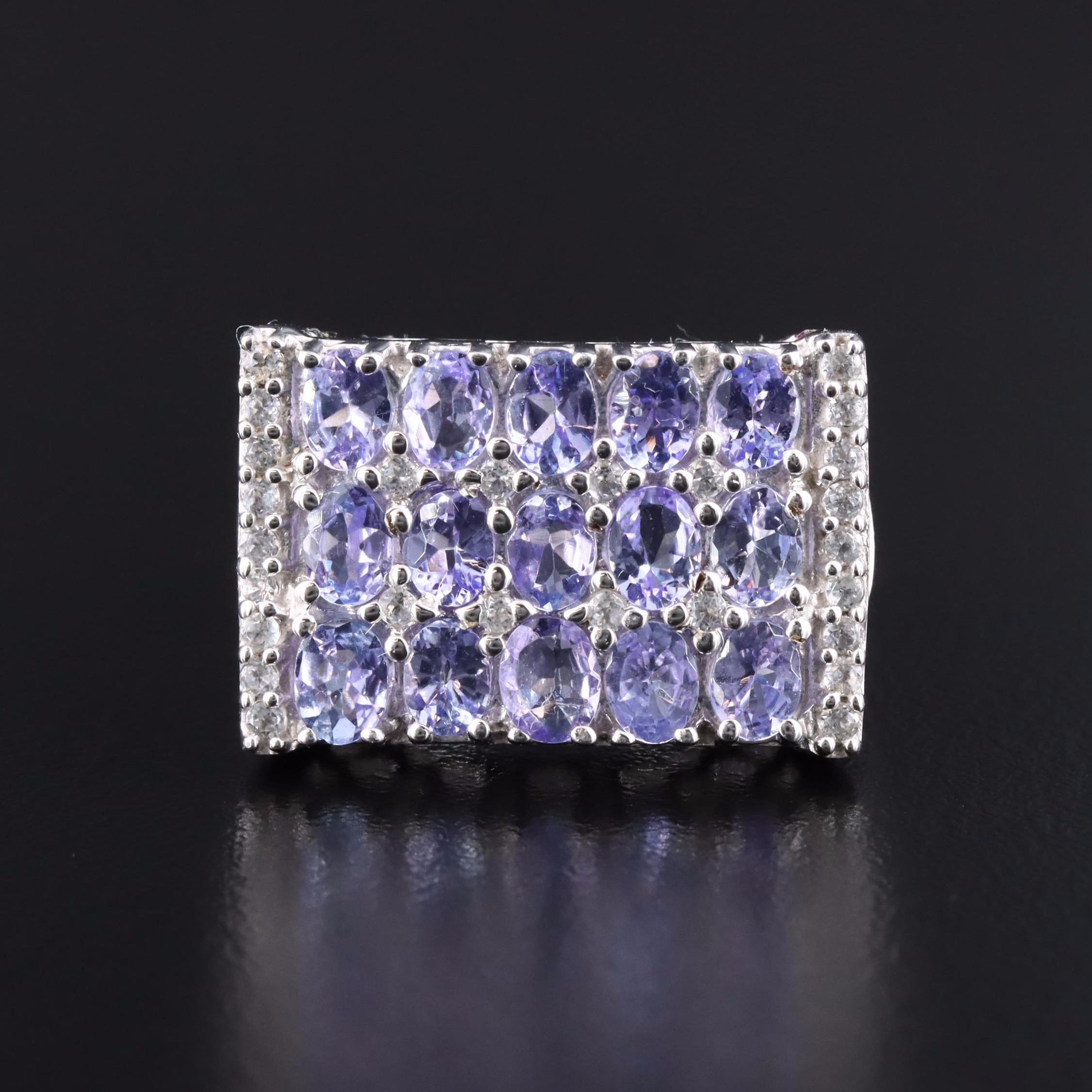 Sterling Tanzanite and White Topaz