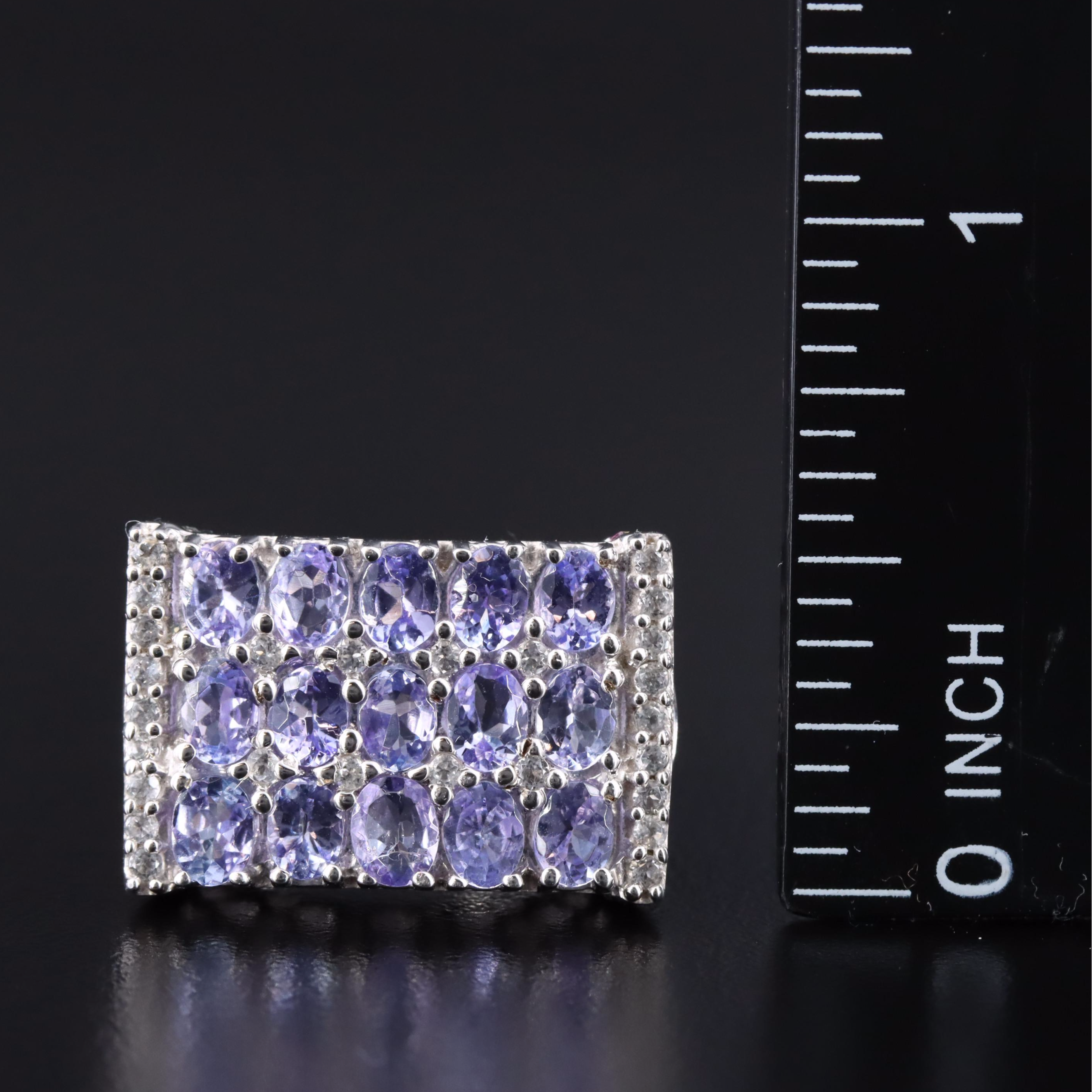Sterling Tanzanite and White Topaz