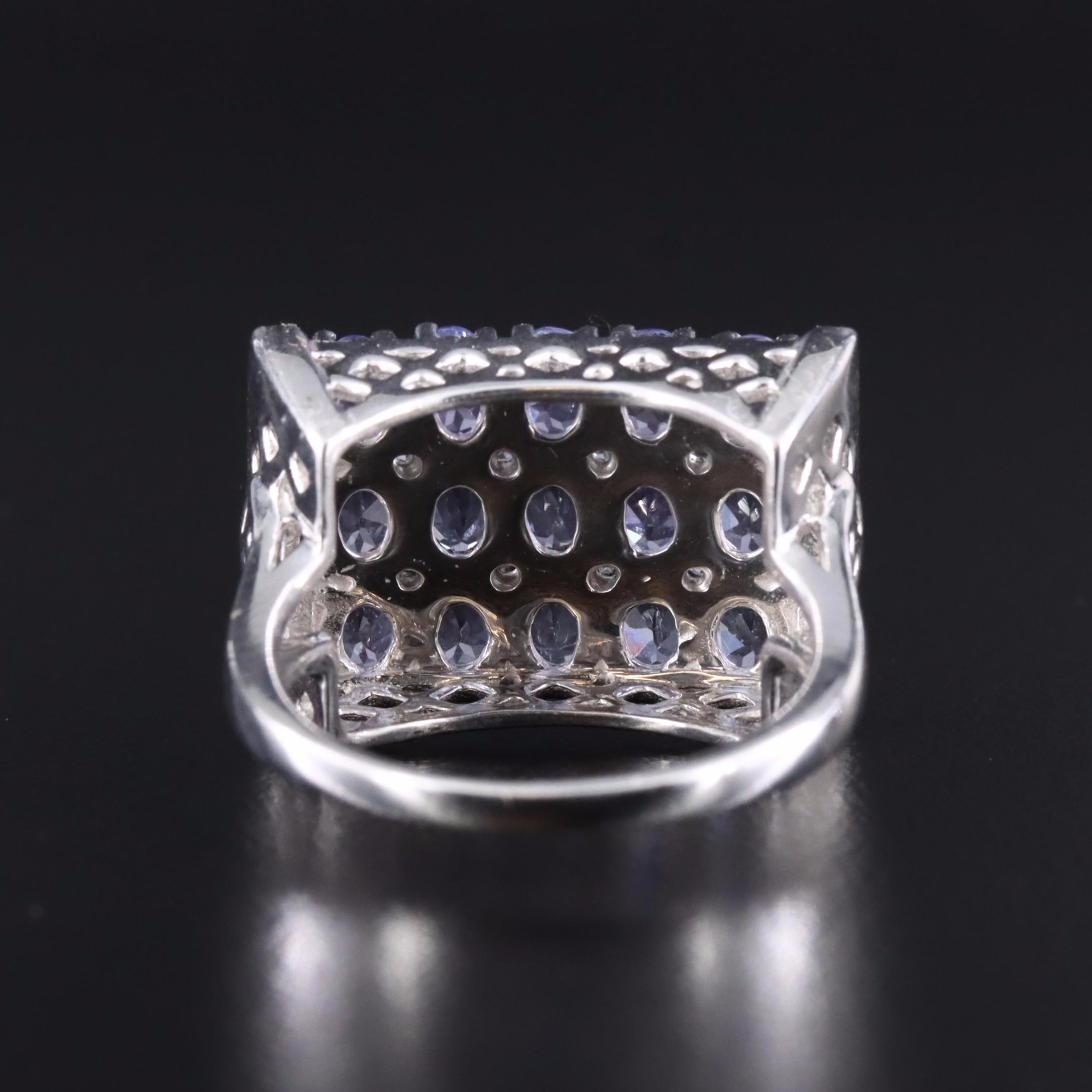 Sterling Tanzanite and White Topaz