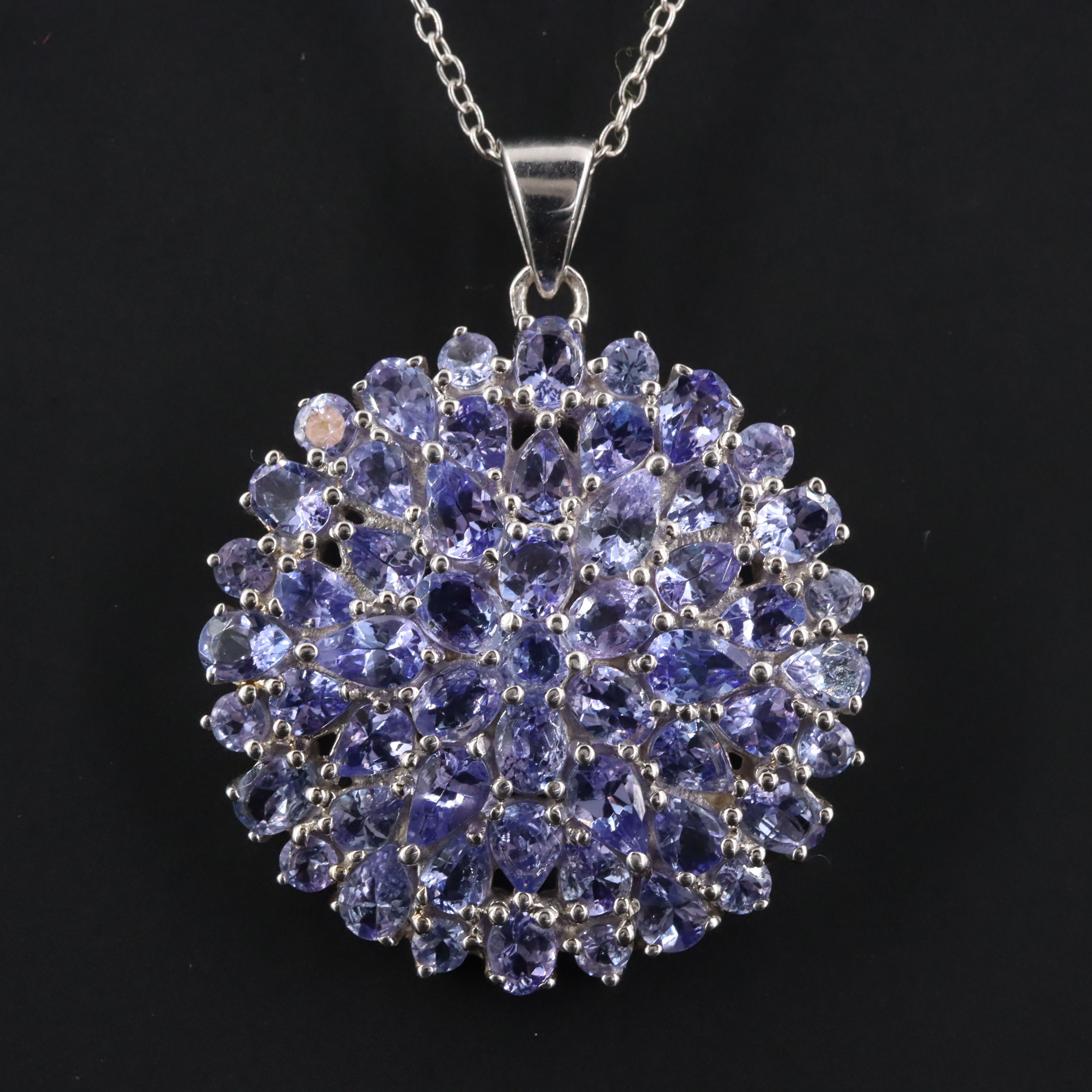 Sterling Tanzanite Pendant Necklace