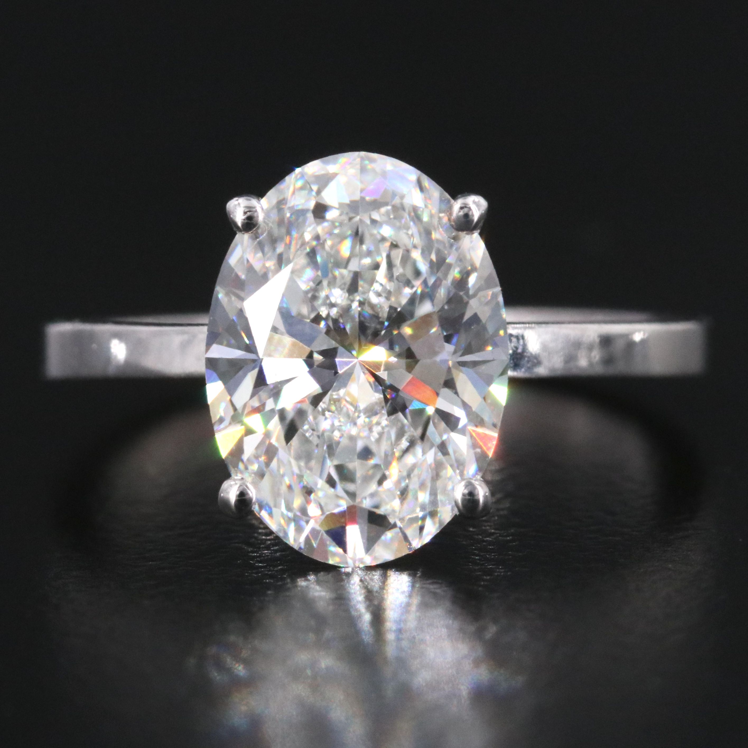 14K 3.05 CT Lab Grown Diamond Solitaire Ring with IGI Report