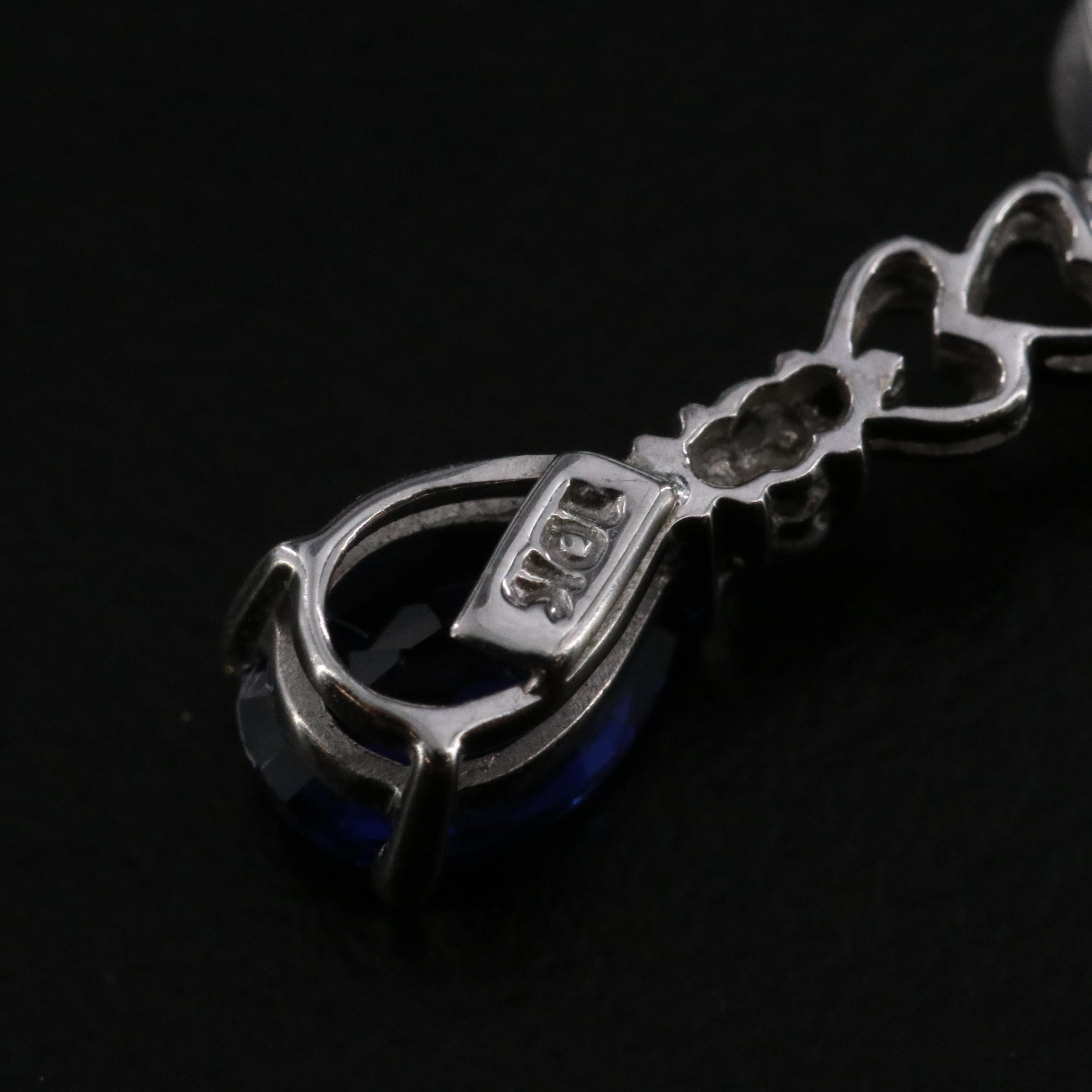 10K and 18K Pearl, Sapphire, and Diamond Earrings