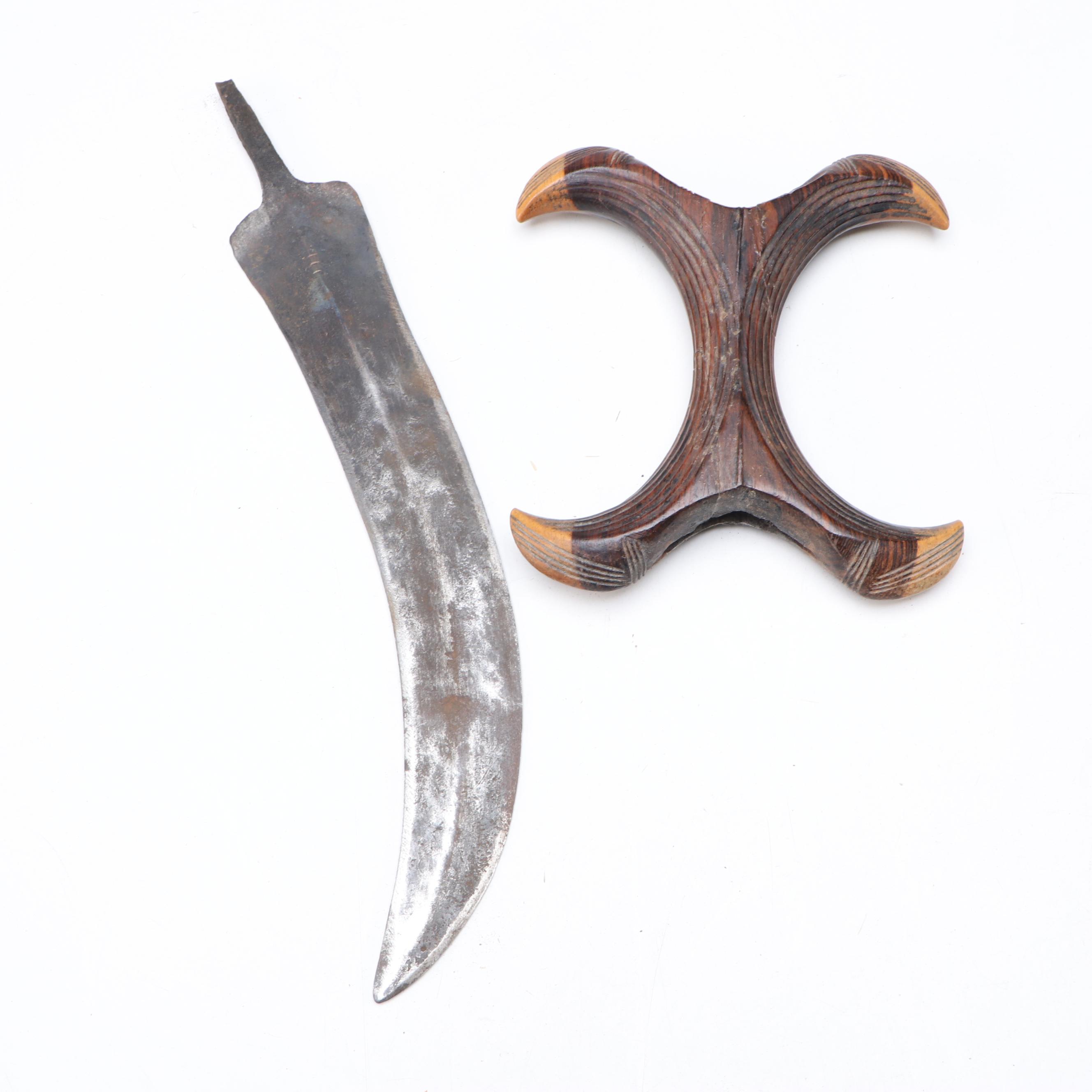 Sudanese Beja Dagger with Leather and Hide Scabbard