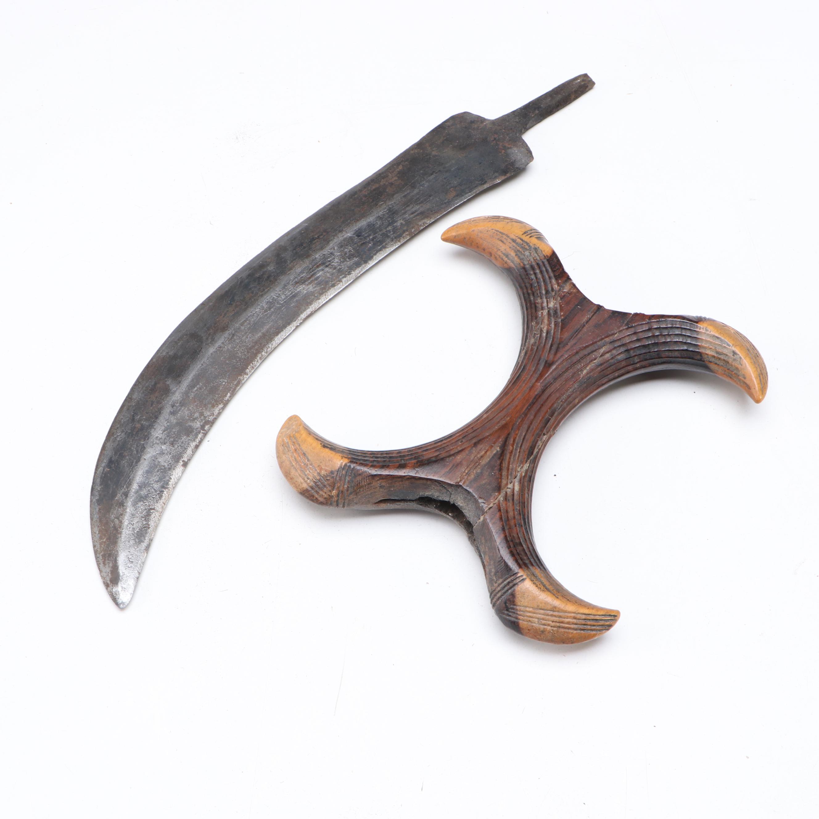 Sudanese Beja Dagger with Leather and Hide Scabbard