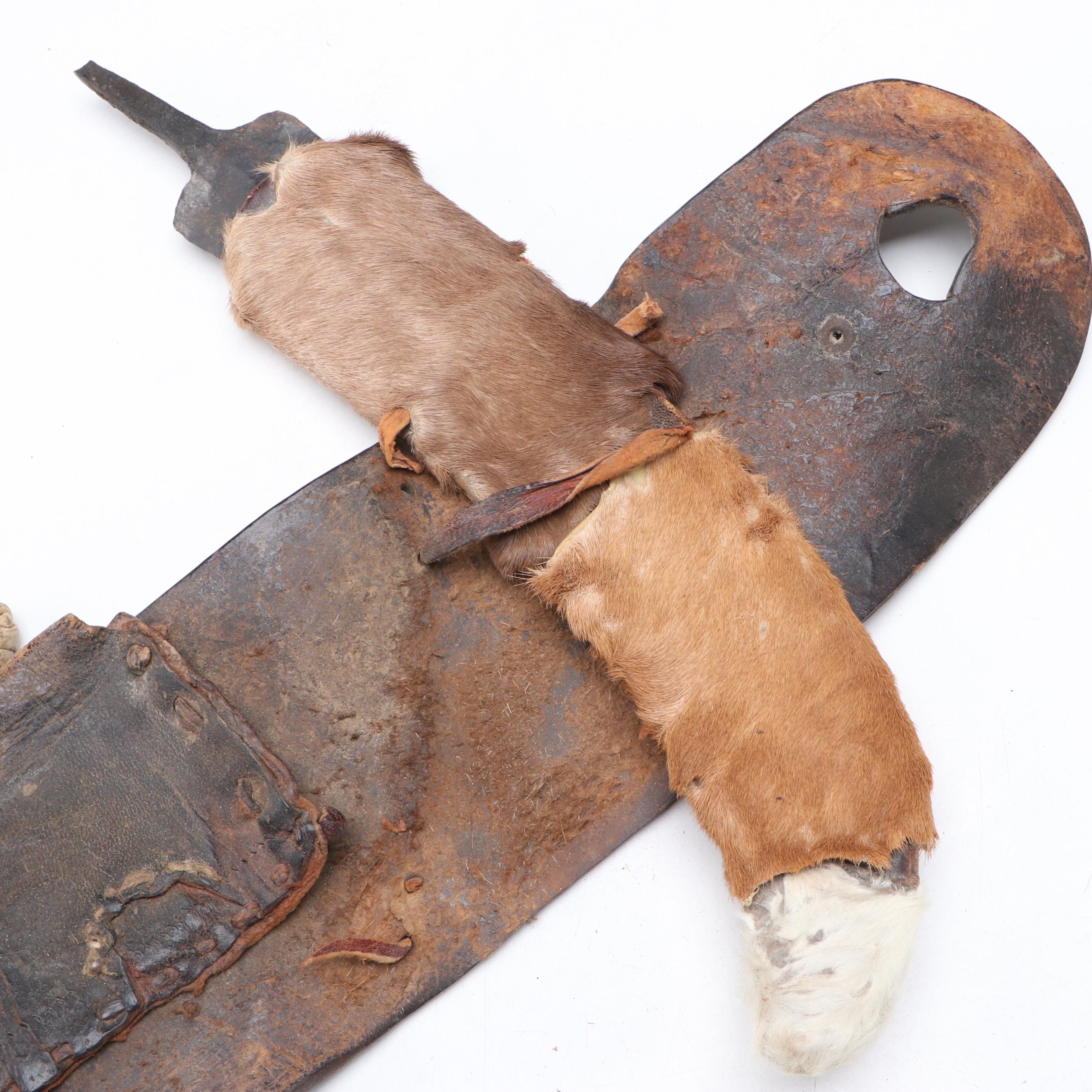 Sudanese Beja Dagger with Leather and Hide Scabbard