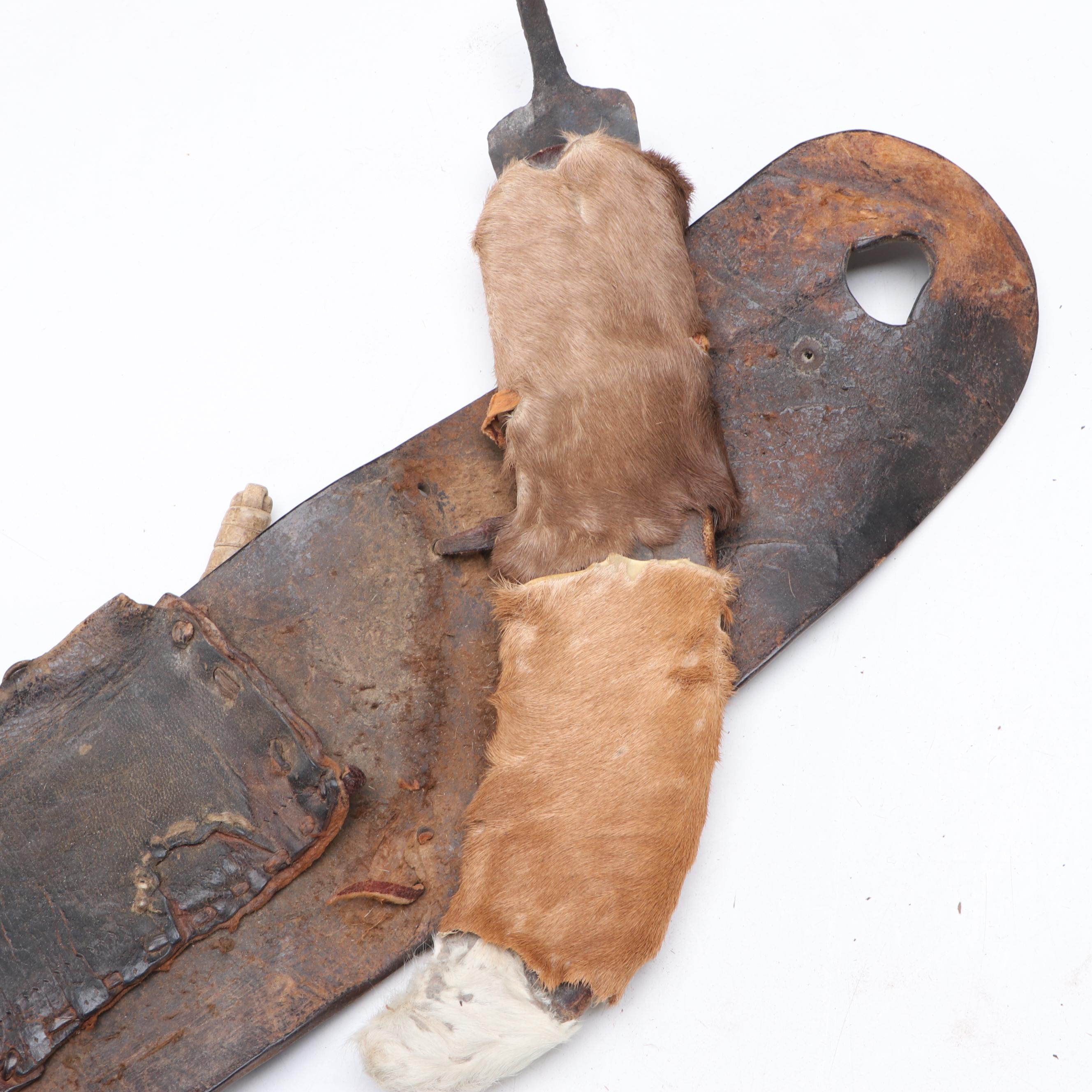 Sudanese Beja Dagger with Leather and Hide Scabbard