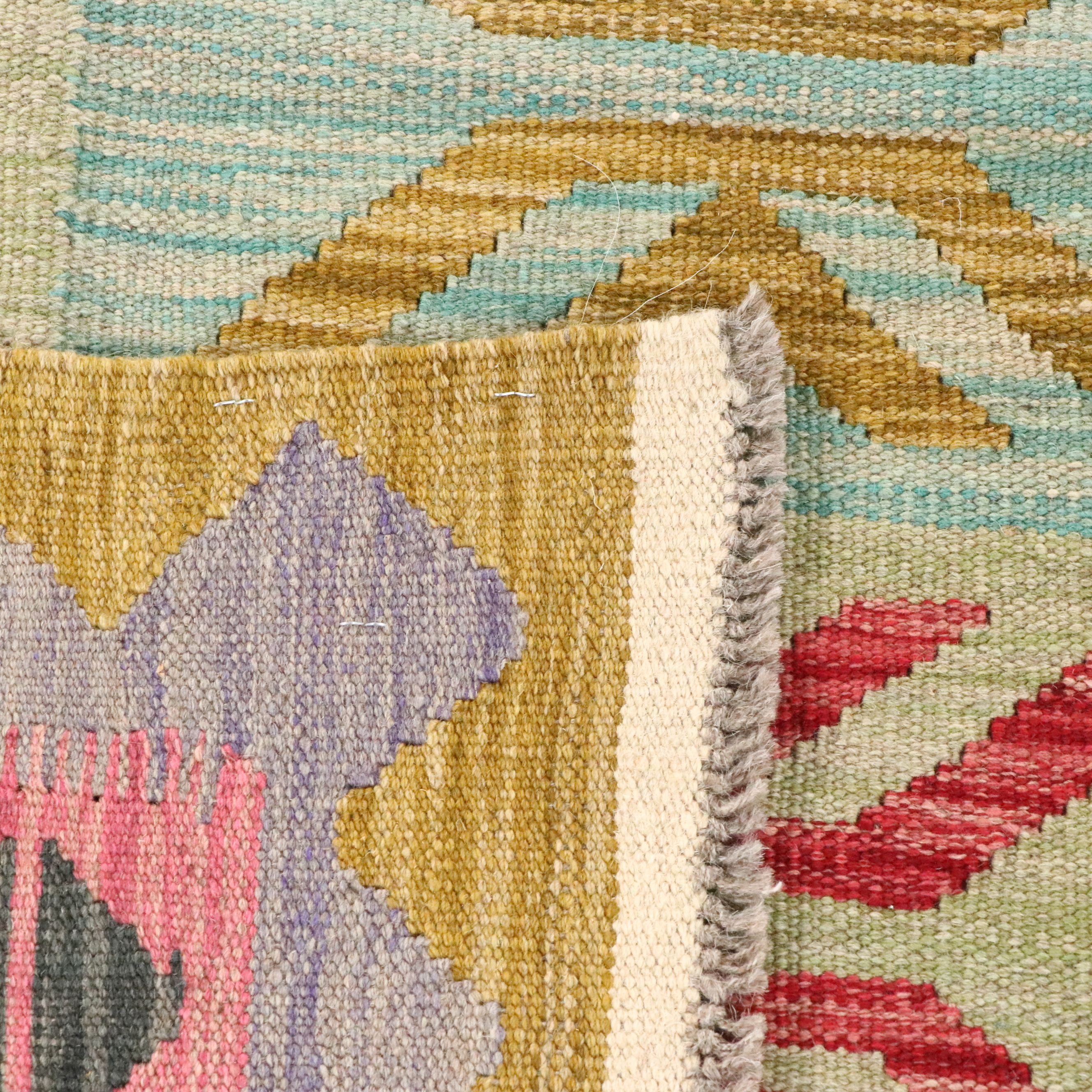 5' x 6'10 Handwoven Pakistani Kilim Area Rug