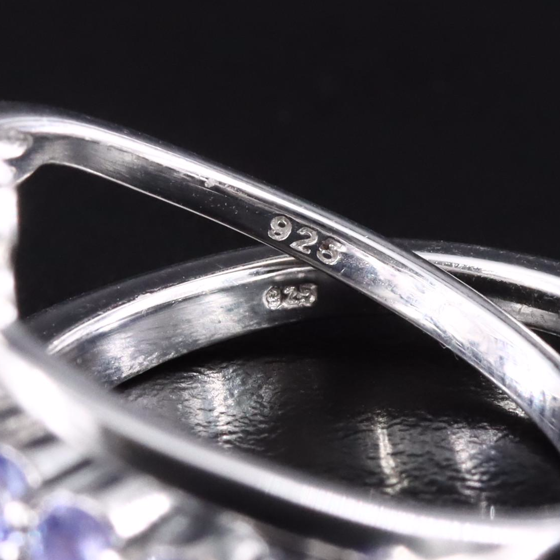 Sterling Tanzanite Bypass and Contour Rings
