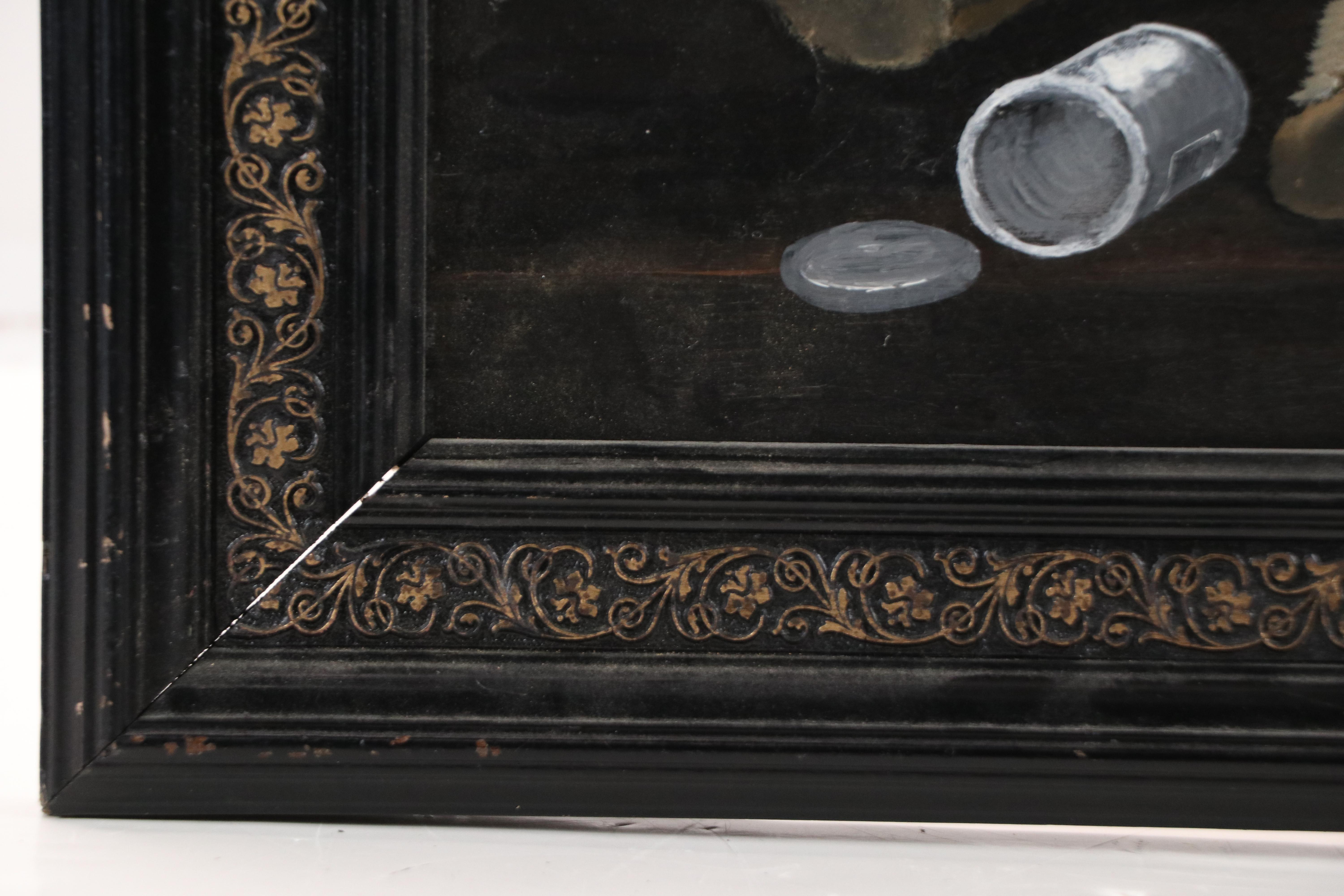 Plischka Oil Painting of Two Teddy Bears, Circa Mid-20th Century