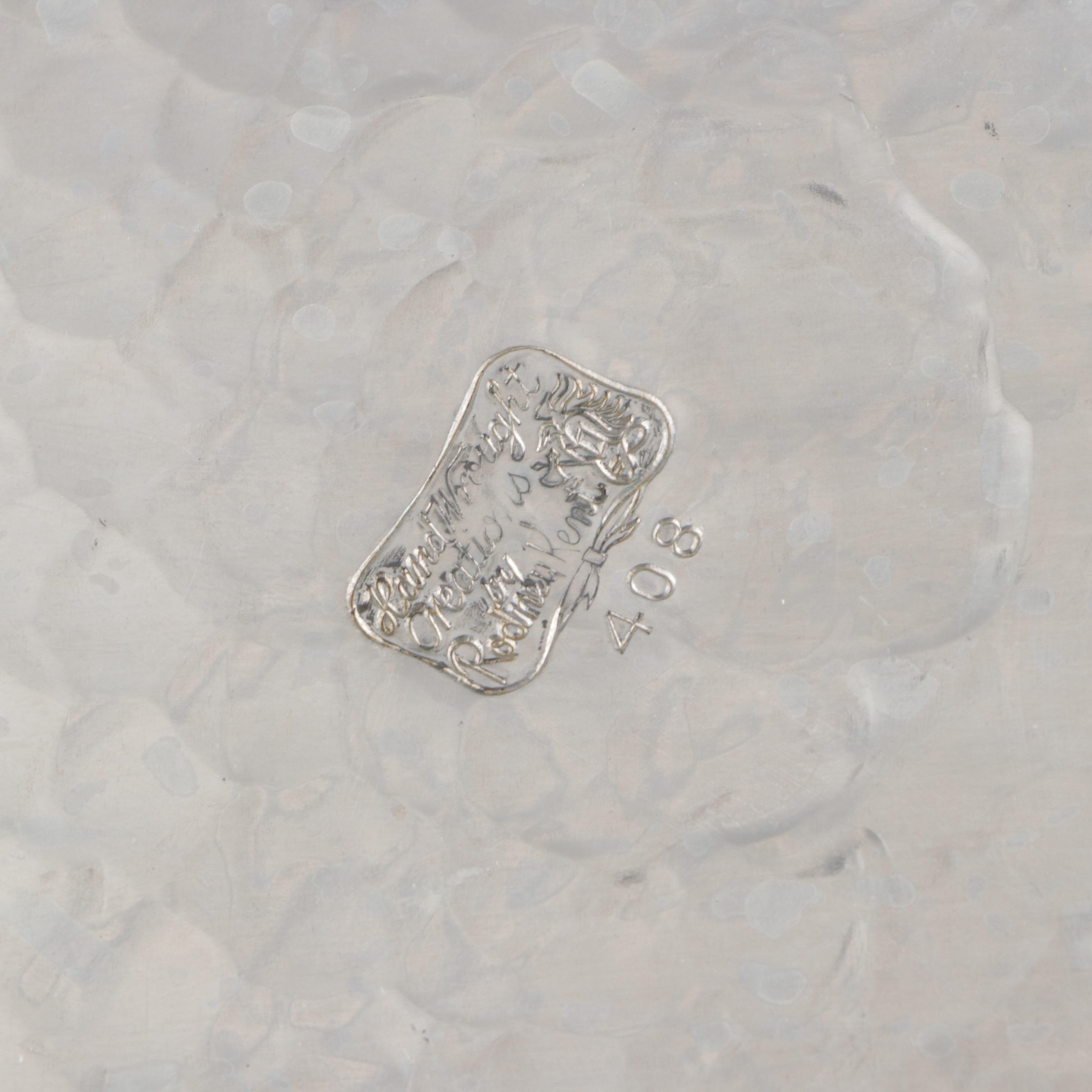 Italian Hammered Aluminum Ice Bucket, Repoussé Coasters and More Metal Serveware