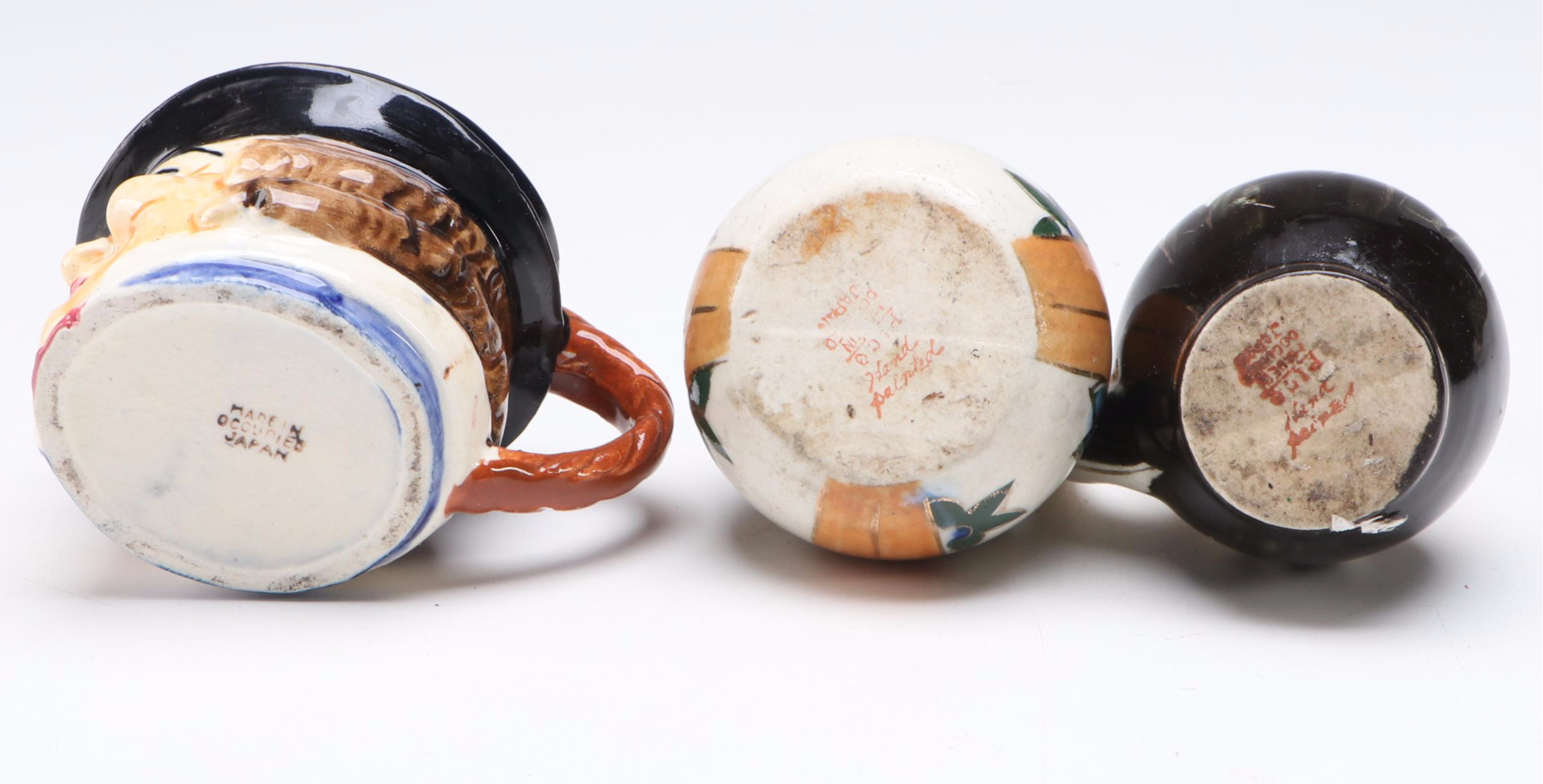 Pico and Other Occupied Japan Creamer Vase and Character Mug, Mid-20th Century