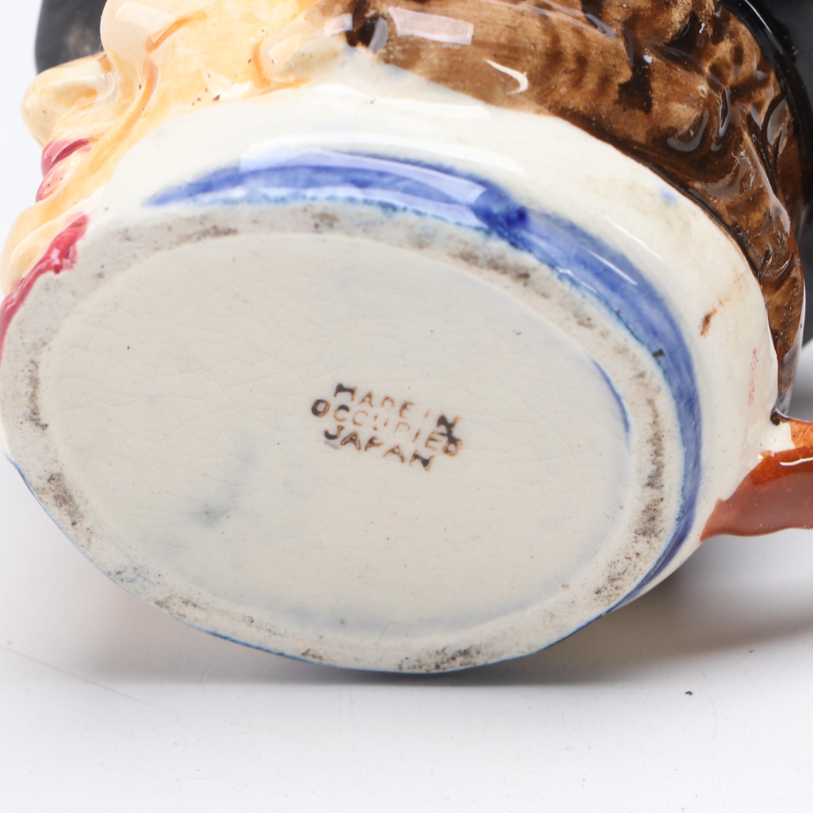 Pico and Other Occupied Japan Creamer Vase and Character Mug, Mid-20th Century