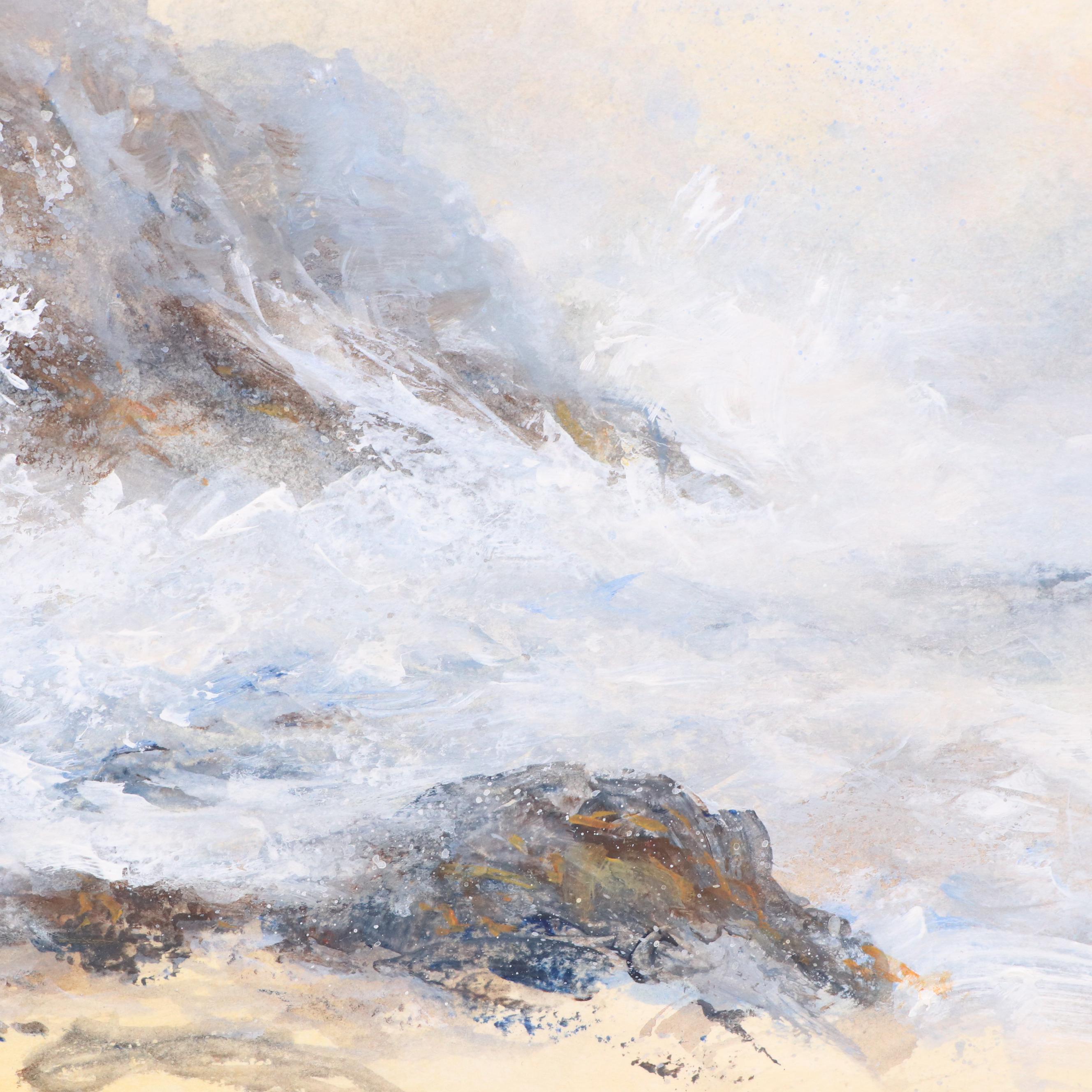 Sylvia Dyer Seascape Acrylic Painting "Washerwoman Love Song," 21st Century