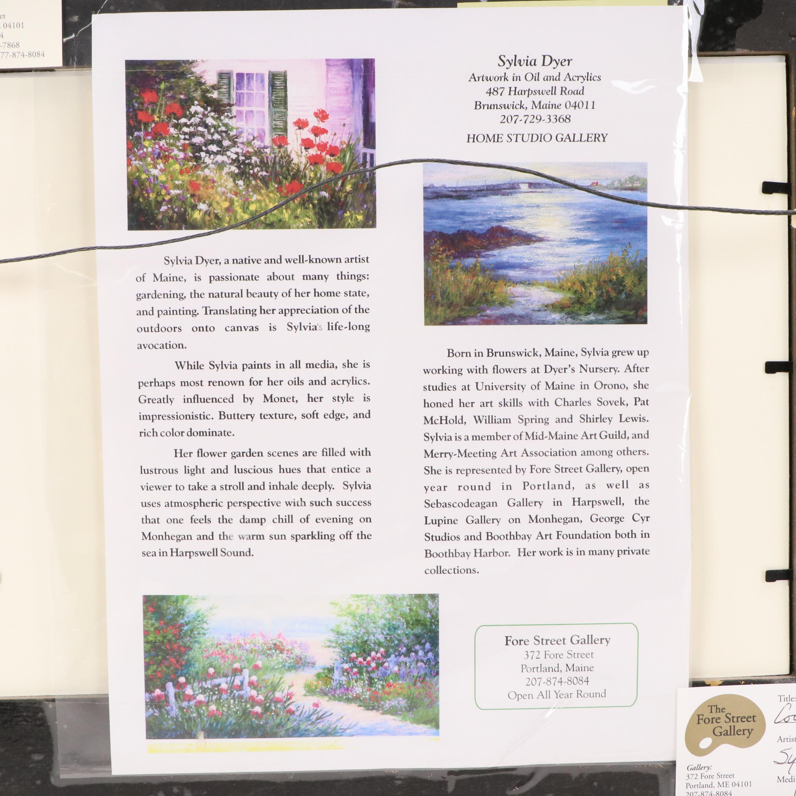 Sylvia Dyer Seascape Acrylic Painting "Washerwoman Love Song," 21st Century