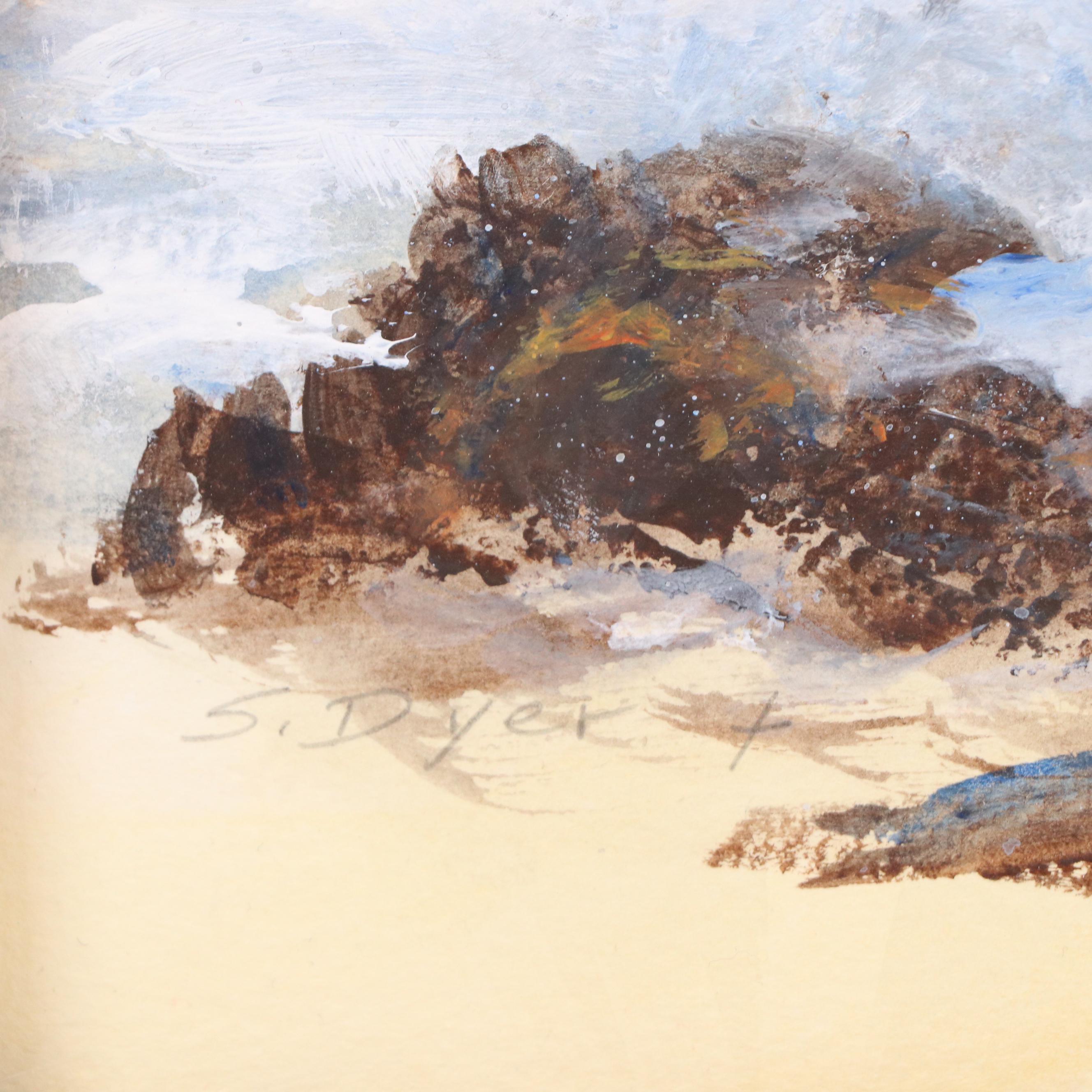 Sylvia Dyer Seascape Acrylic Painting "Washerwoman Love Song," 21st Century