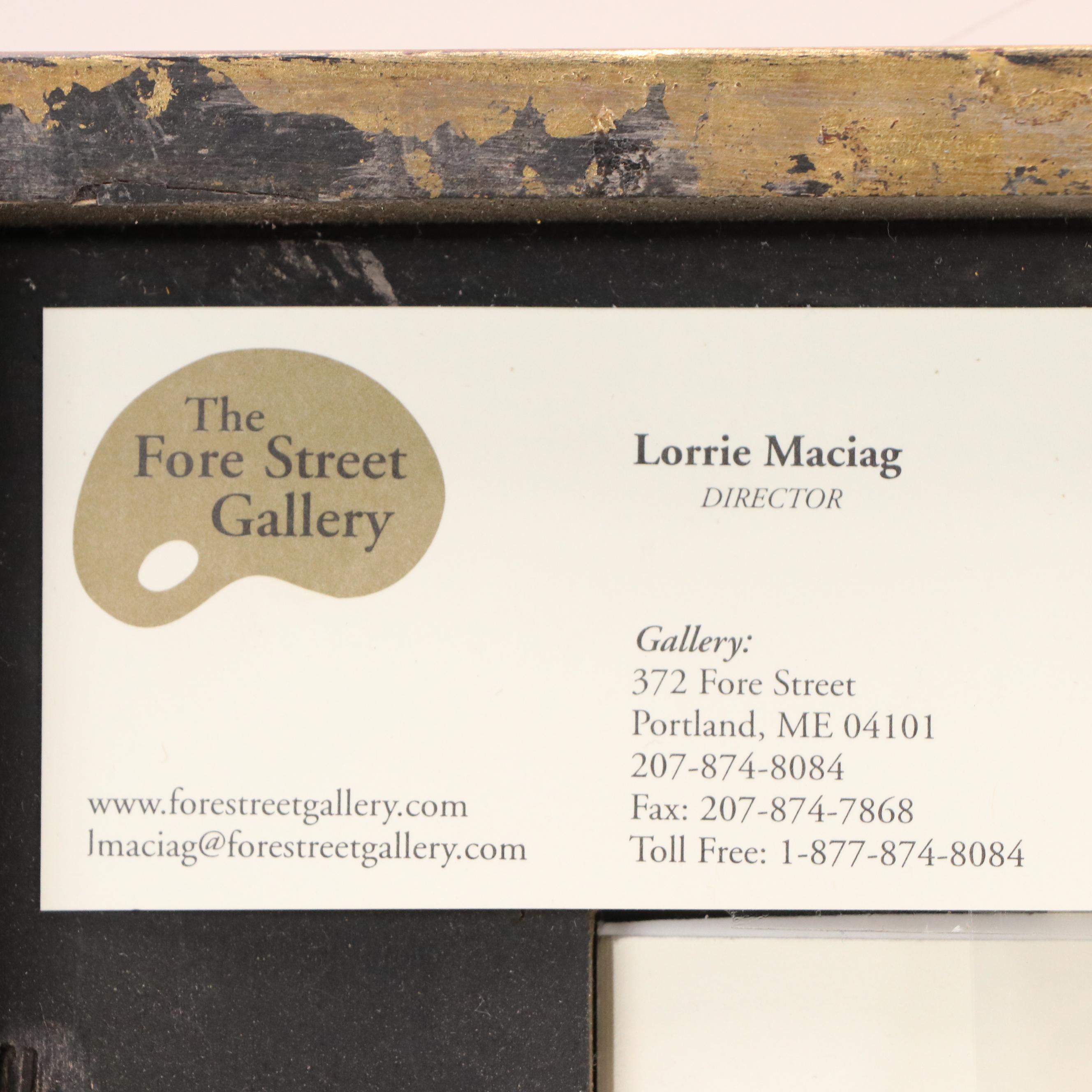 Sylvia Dyer Seascape Acrylic Painting "Washerwoman Love Song," 21st Century