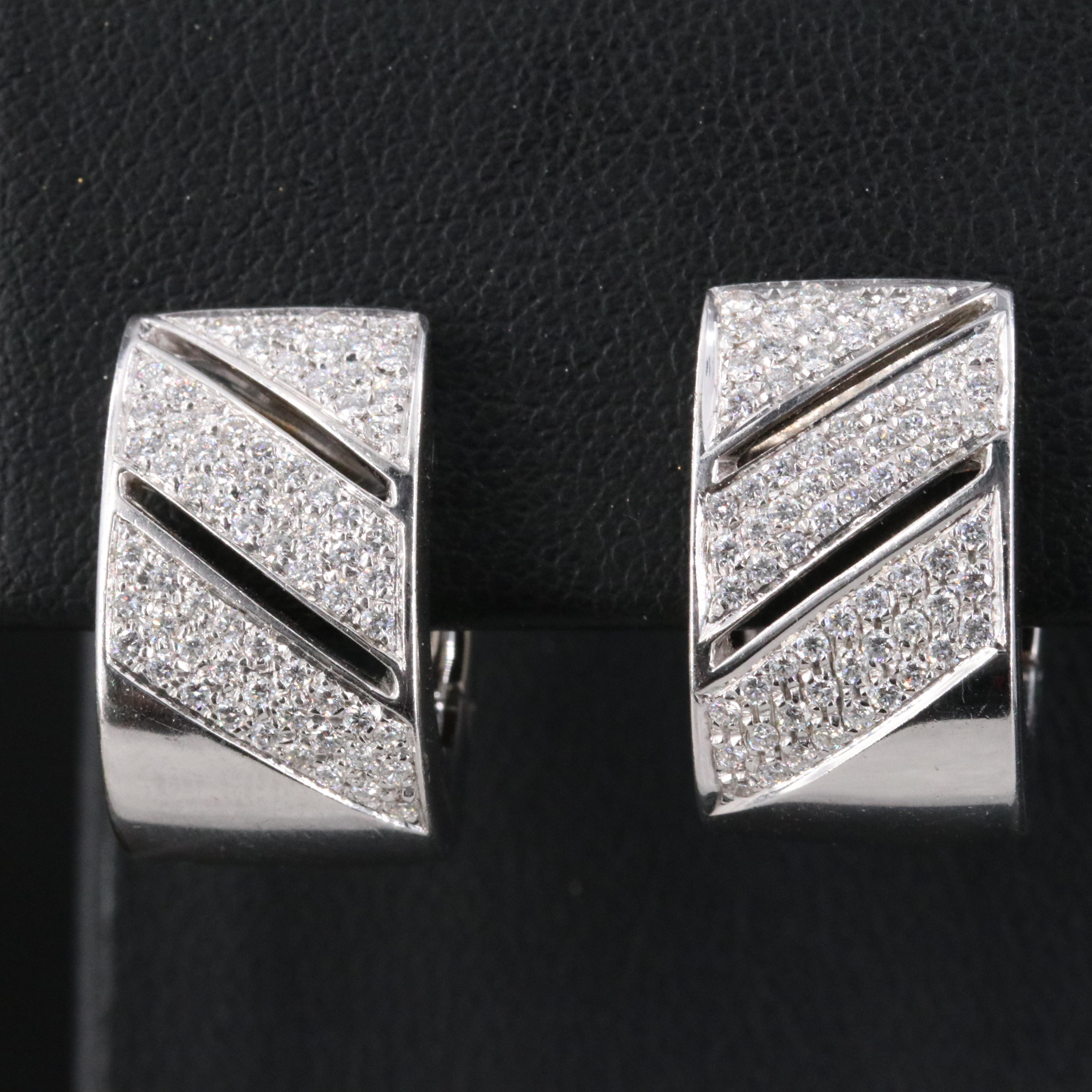 Alfieri & St. John 18K 0.75 CTW Diamond Hoops