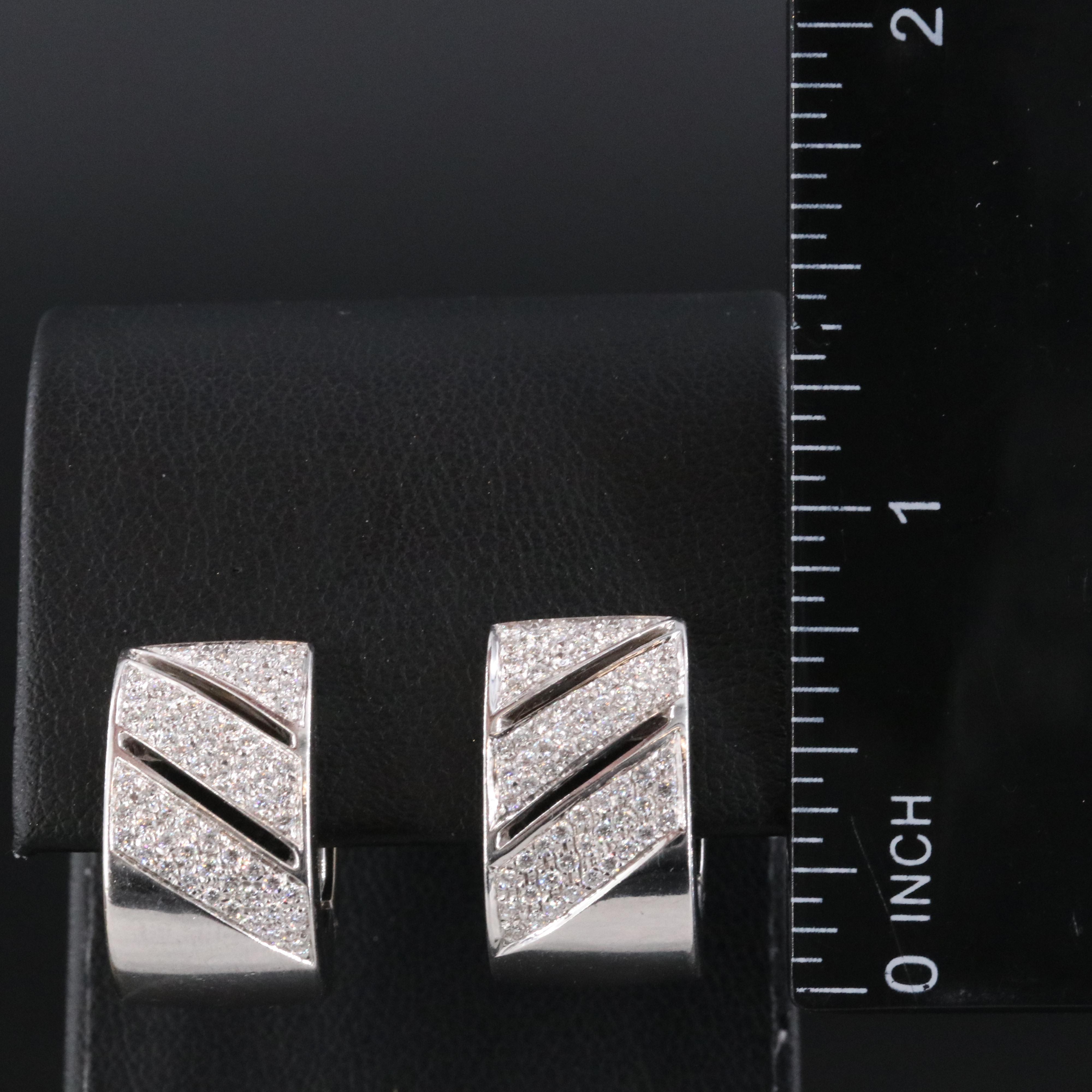 Alfieri & St. John 18K 0.75 CTW Diamond Hoops