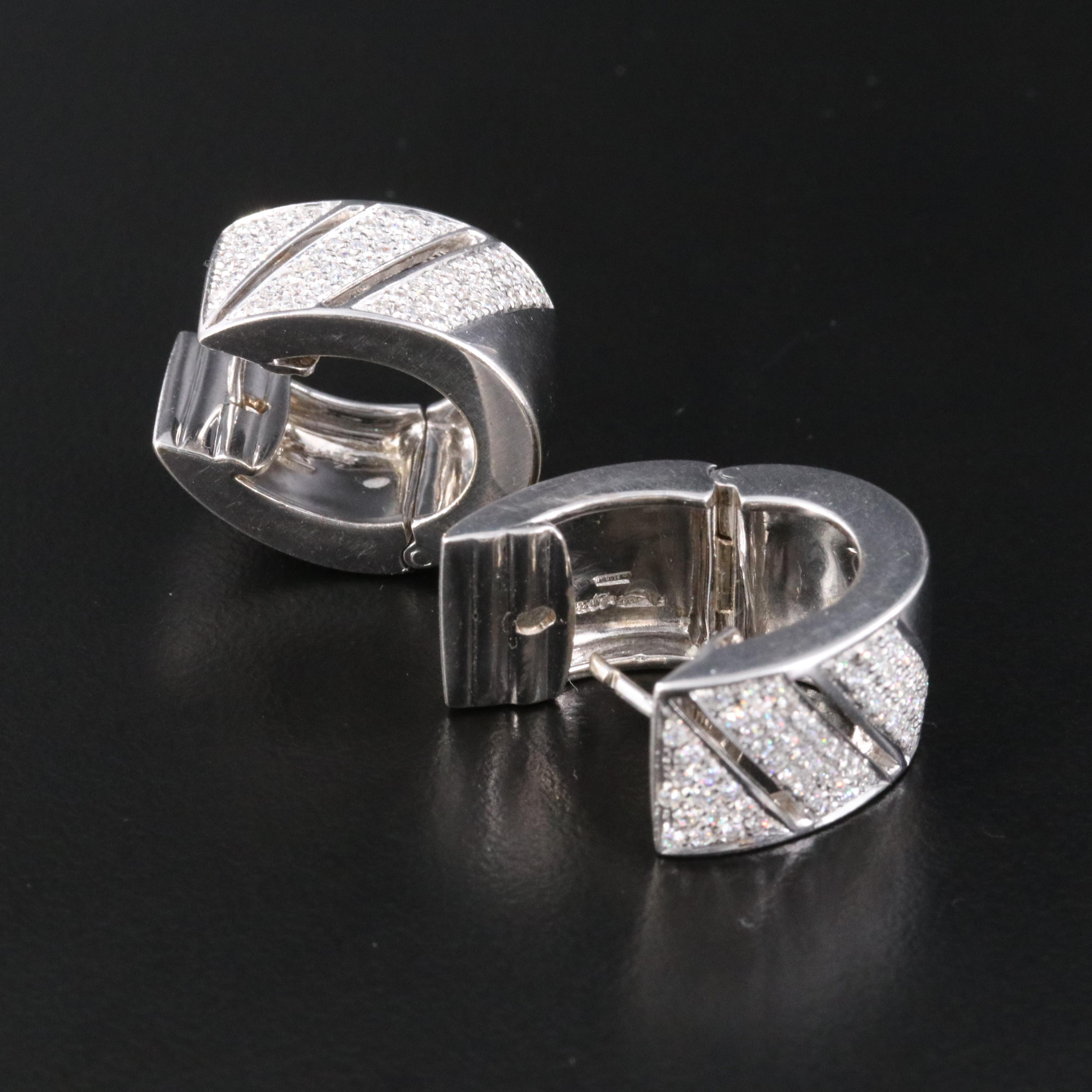 Alfieri & St. John 18K 0.75 CTW Diamond Hoops