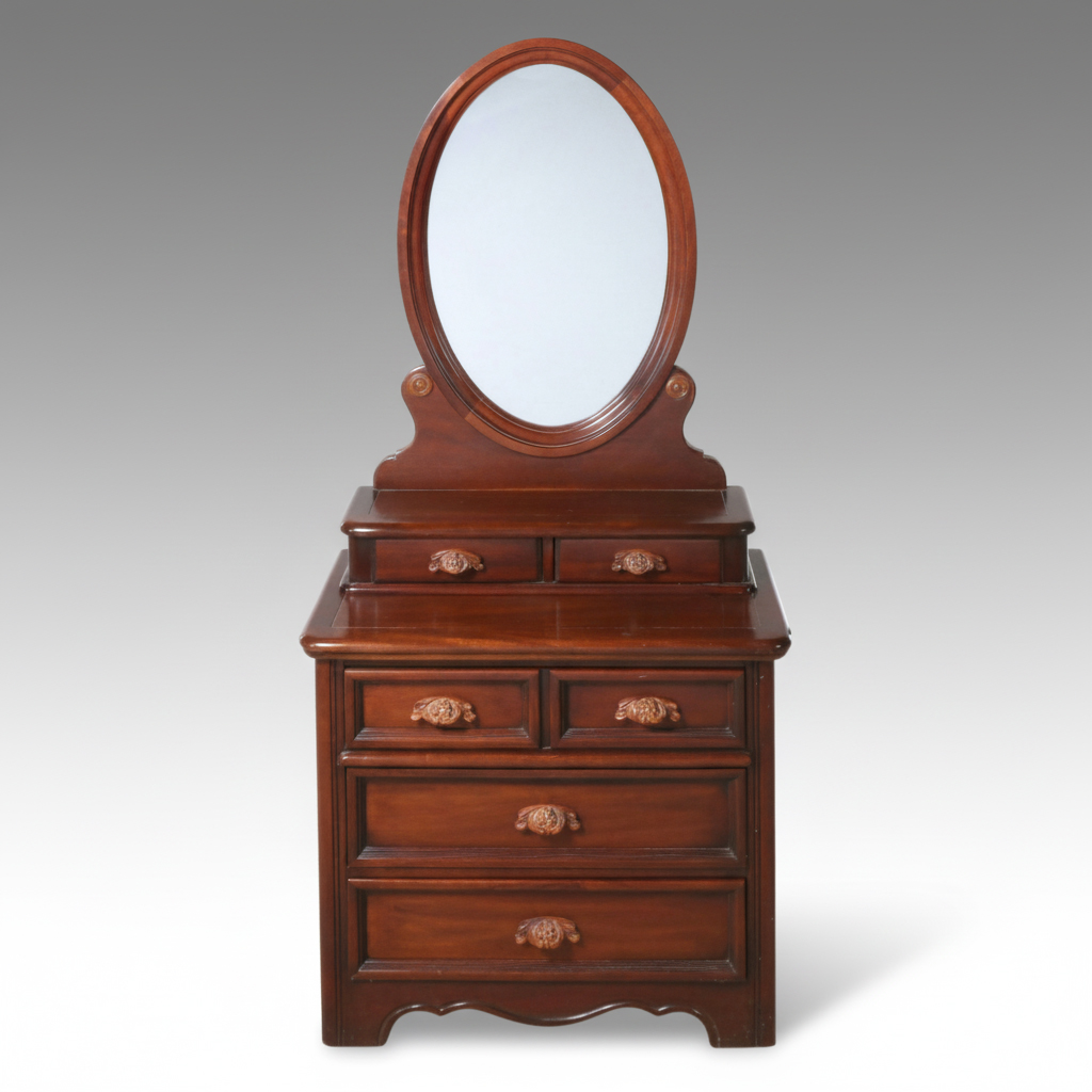 Dixie Furniture Victorian Style Mahogany Dresser